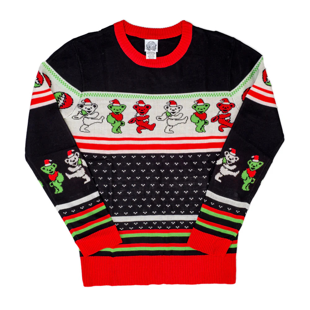 Grateful Dead Dancing Bears Adult Unisex Ugly Christmas Sweater
