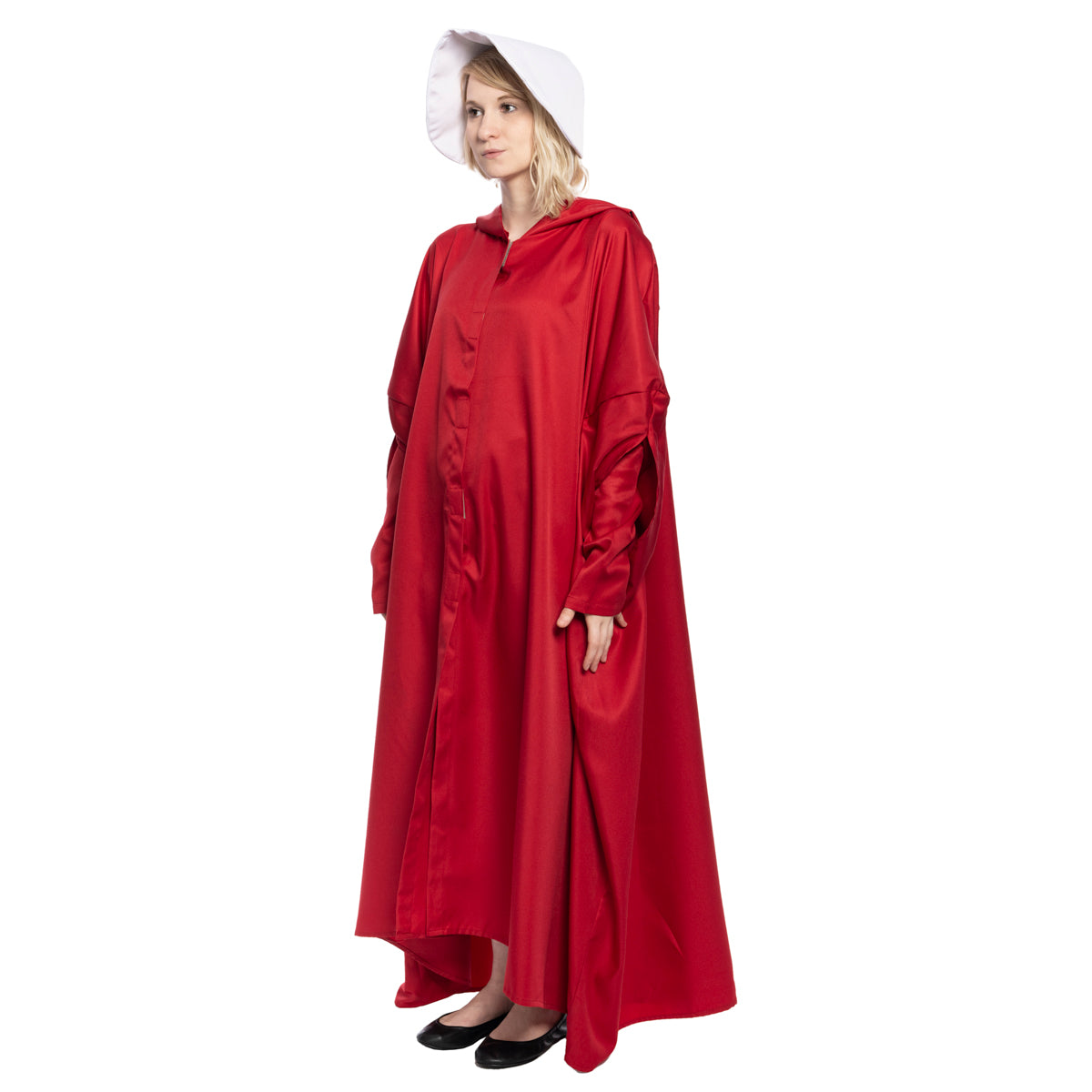 The Handmaid's Tale Red Cloak and White Hat Costume without hood
