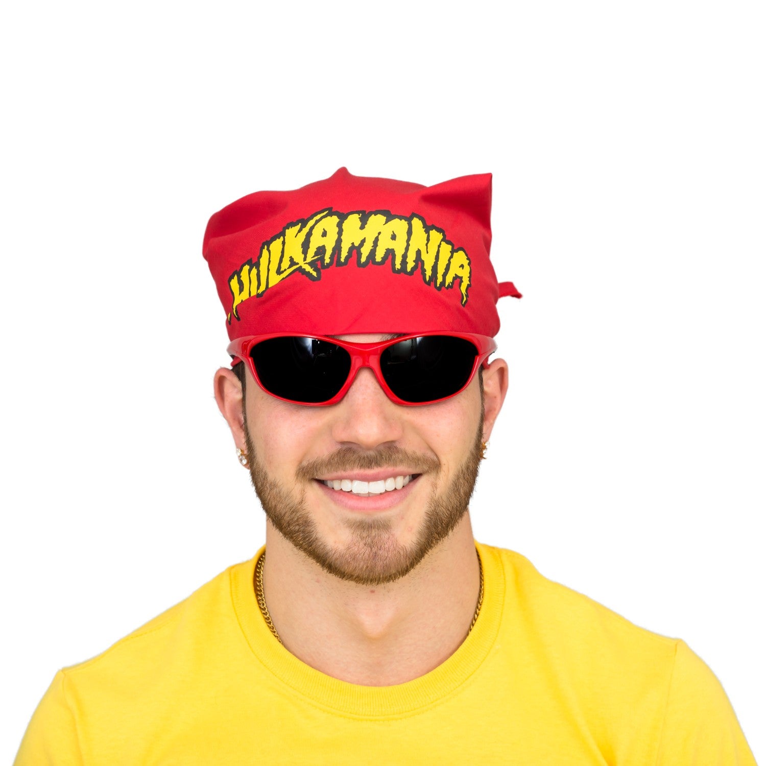Hulkamania Red/Gold Halloween Cosplay Costume Bandana