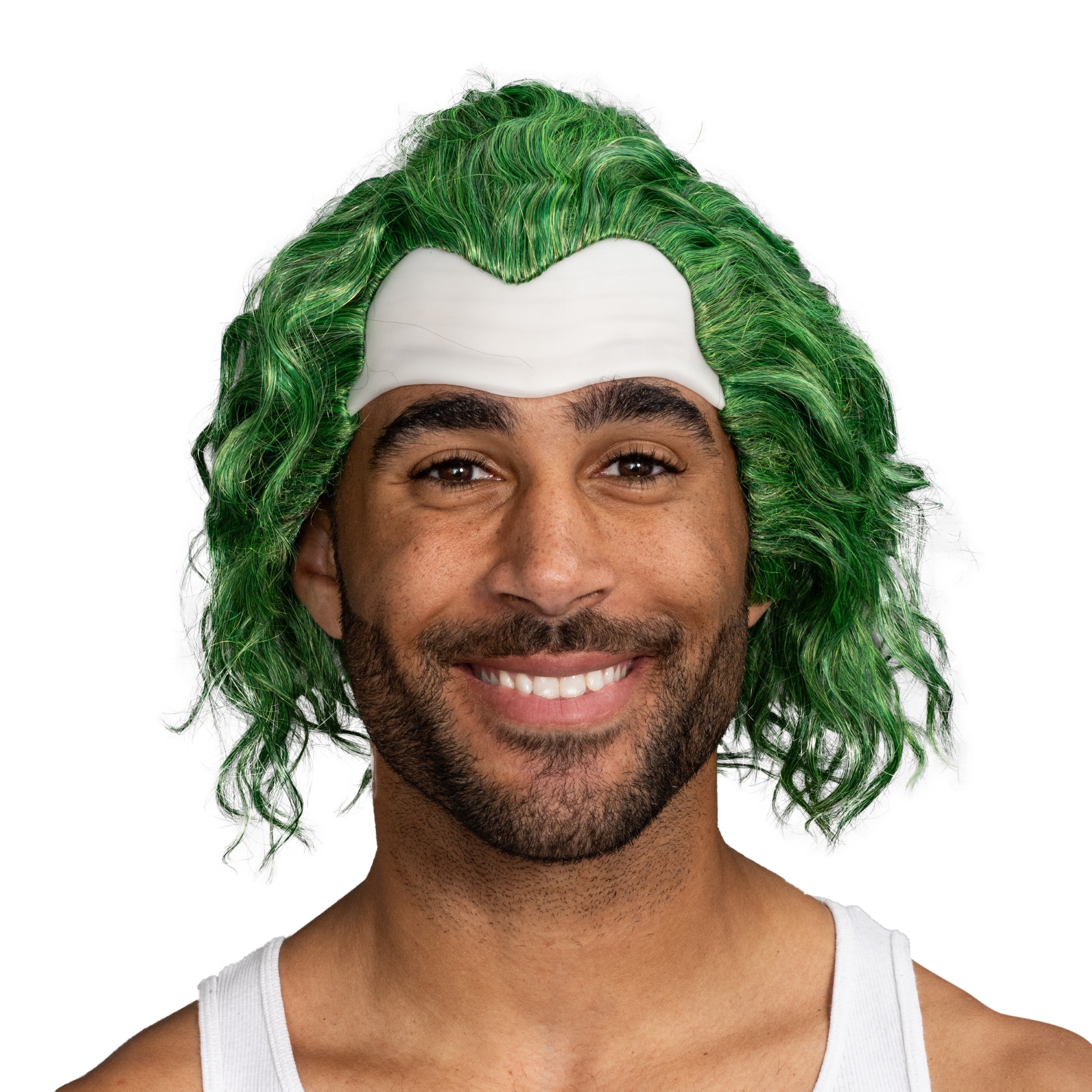 Psycho Clown Joke Villain Green Hair Halloween Cosplay Costume Wig