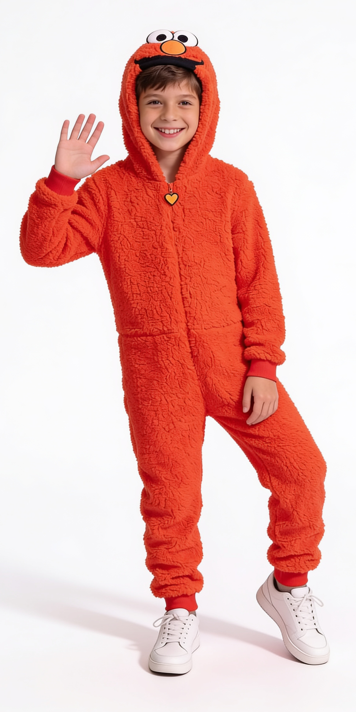 Kids Youth Elmo Halloween Cosplay Costume Pajamas Jumpsuit