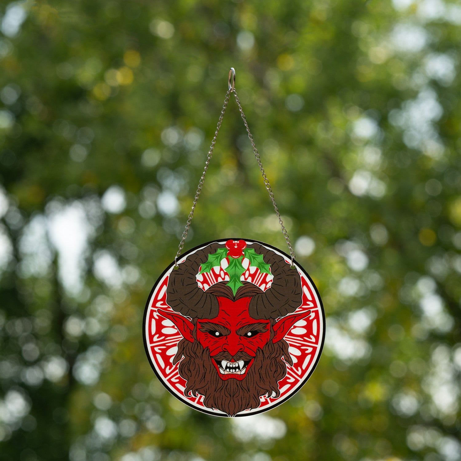 Krampus 6-Inch Suncatcher Monster Halloween Christmas Ornament Window Hanging Home Decor Gift