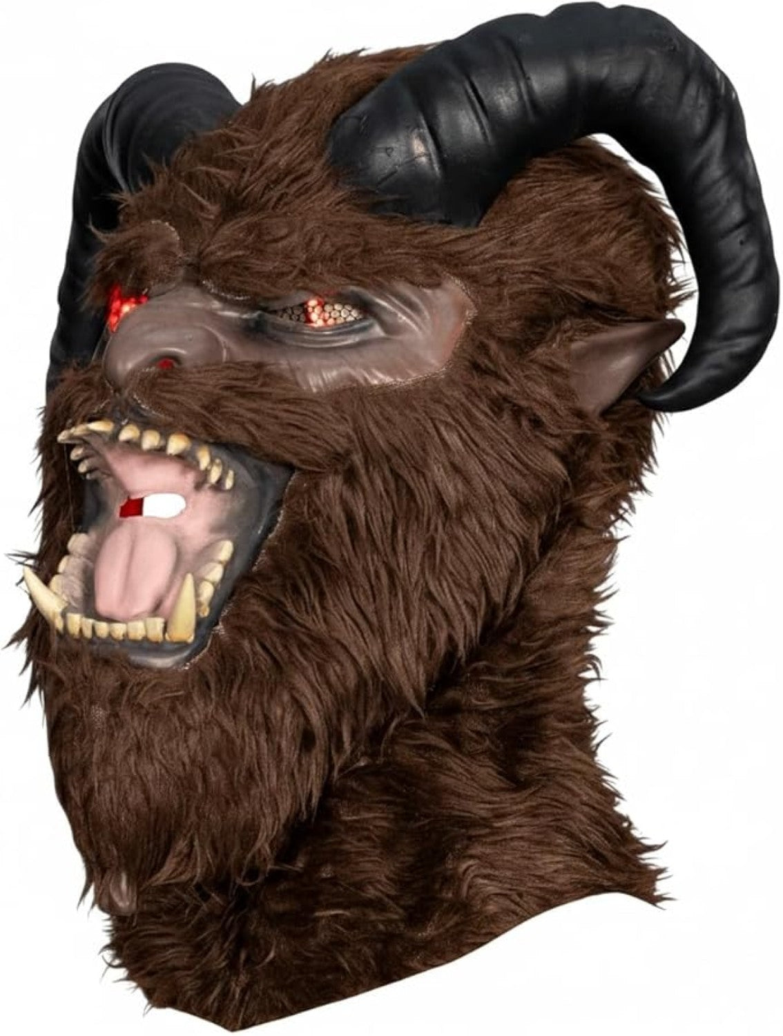 Krampus Scary Santa Claus Light Up Eyes Adult Unisex Halloween Costume Cosplay Mask