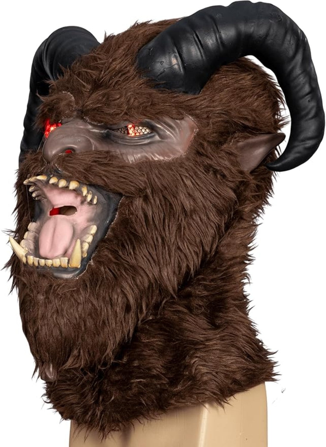 Krampus Scary Santa Claus Light Up Eyes Adult Unisex Halloween Costume Cosplay Mask