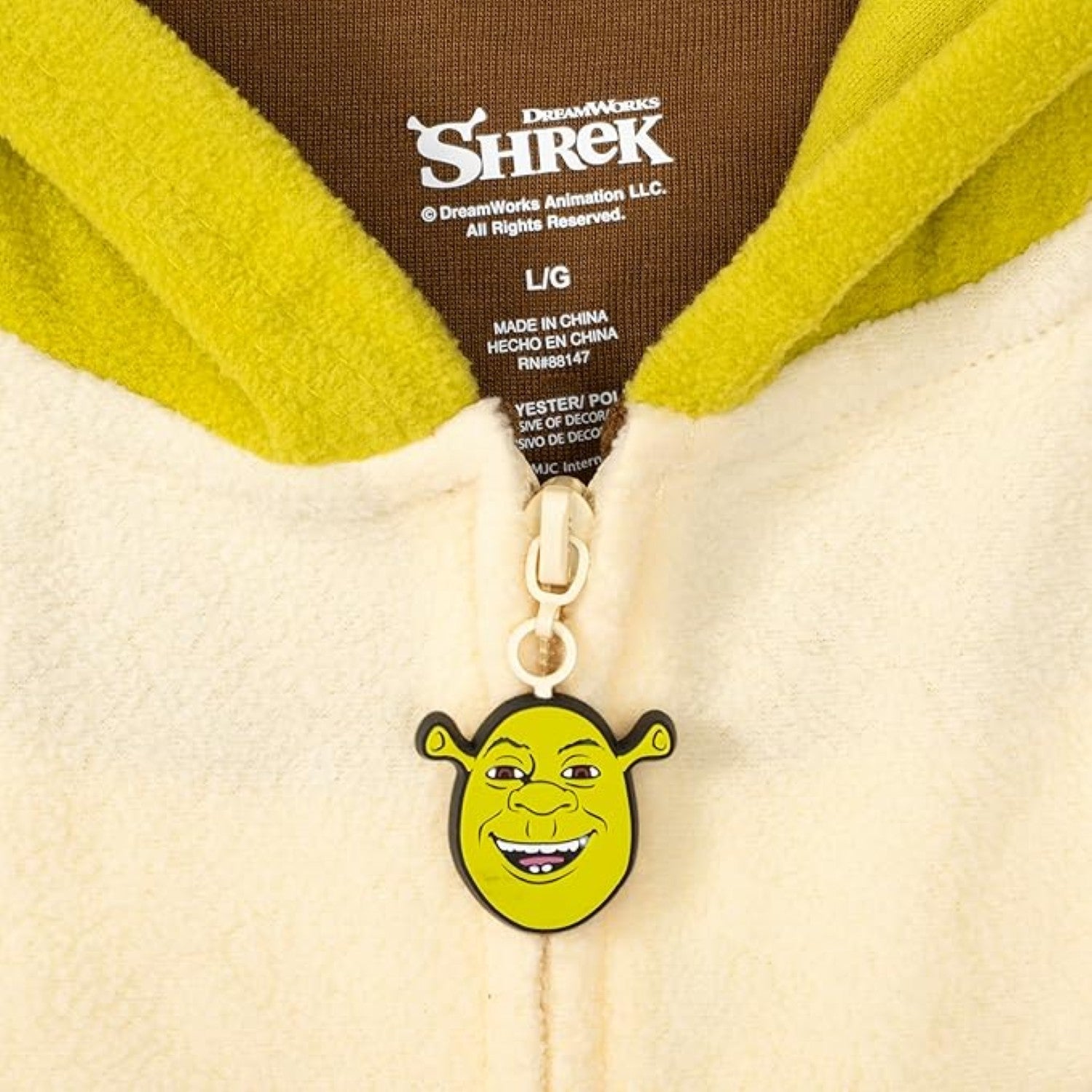 Officially Licensed Shrek Adult Unisex Halloween Cosplay Costume Fleece Jumpsuit