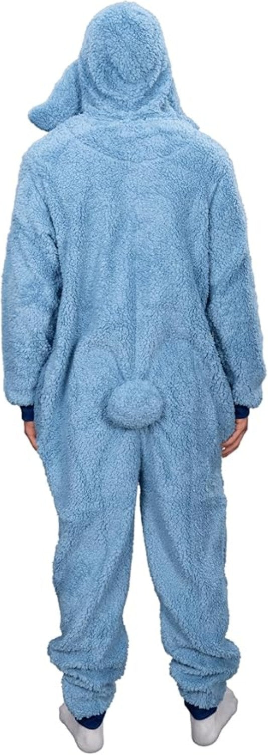 Officially Licensed Stitch Adult Unisex Halloween Cosplay Costume Fleece Jumpsuit