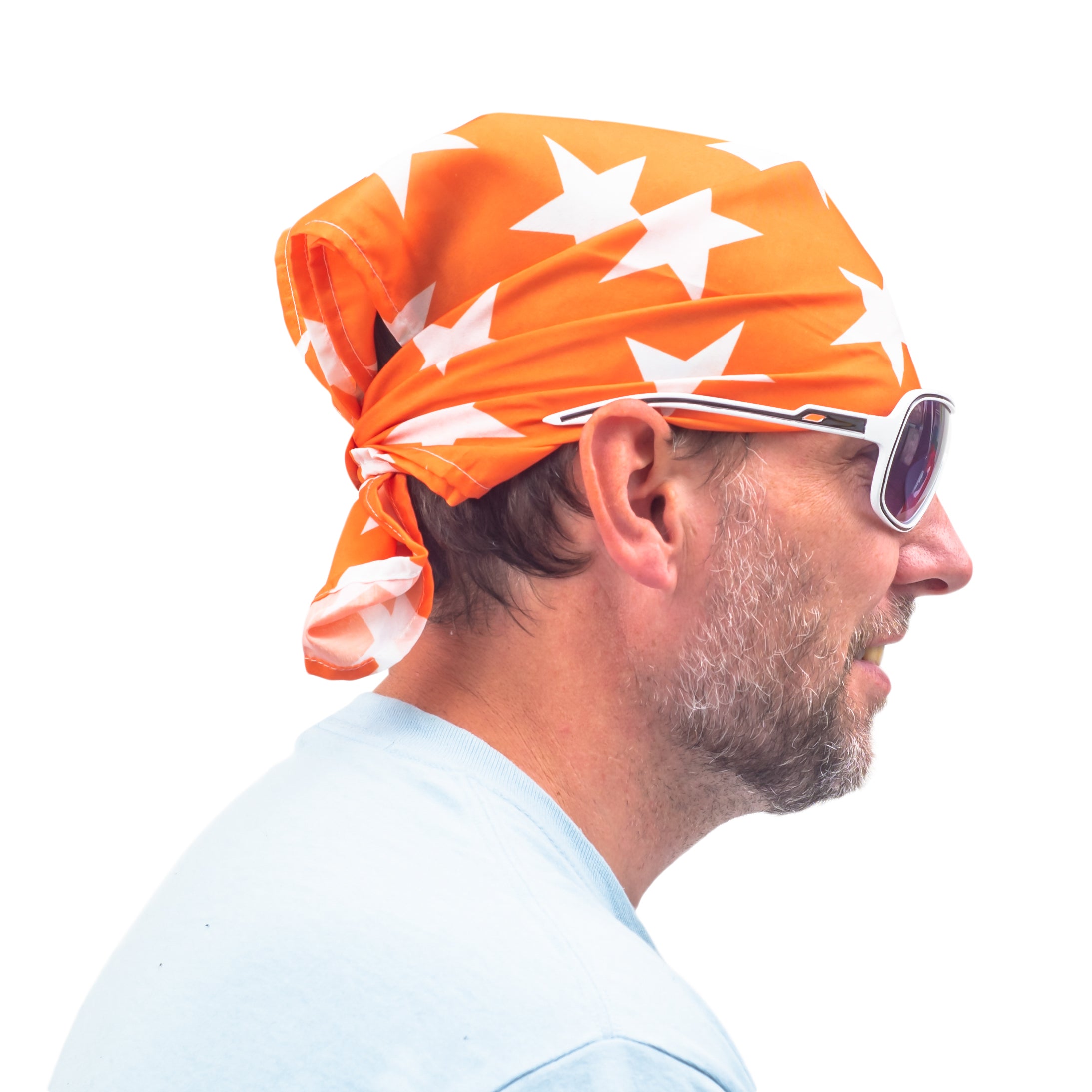 Macho Man Star Printed Costume Bandana and Glasses Halloween Cosplay Costume Set
