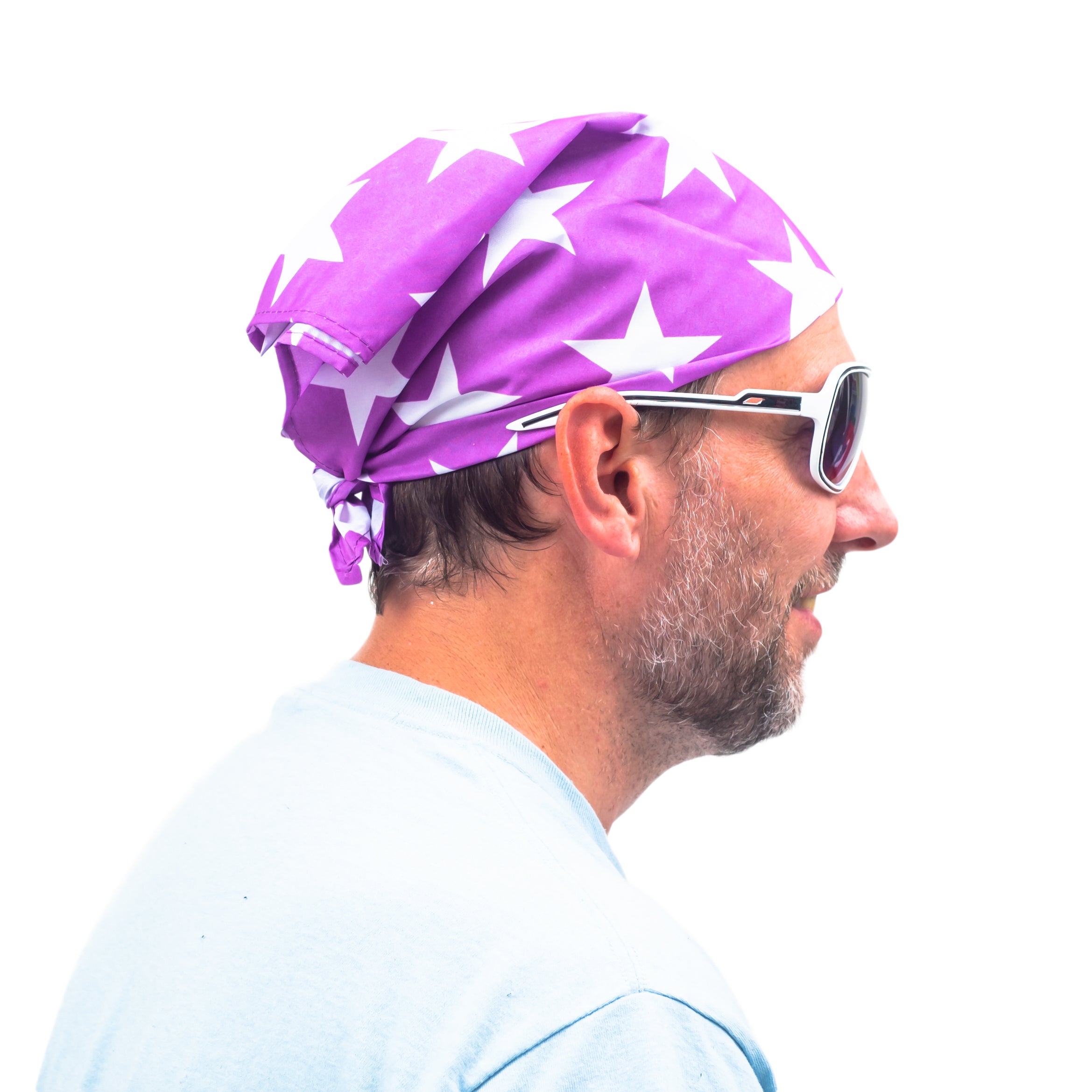 Macho Man Star Printed Costume Bandana and Glasses Halloween Cosplay Costume Set