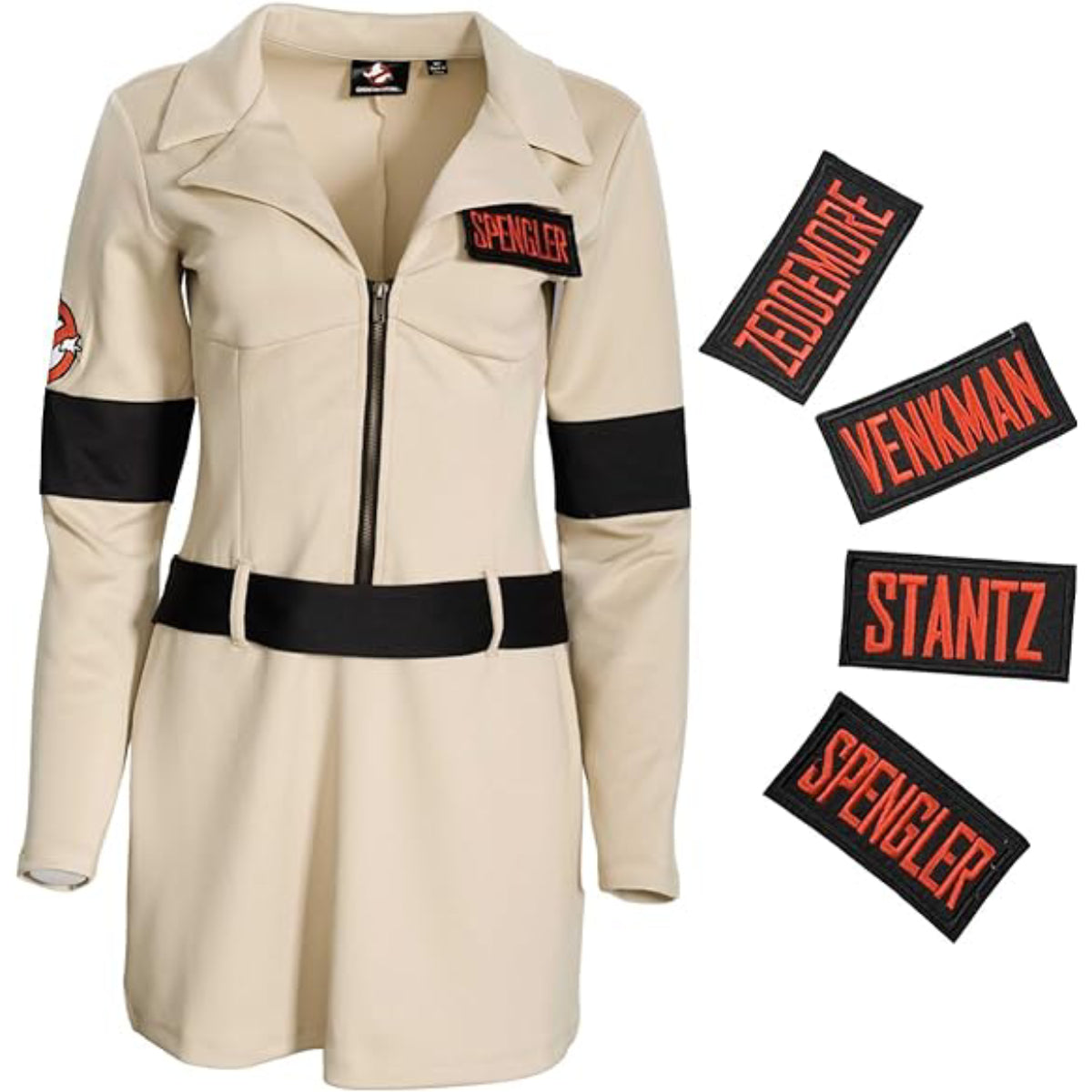 Ghostbusters Juniors Poly Dress Set Interchangeable Name Patches Halloween Costume Cosplay