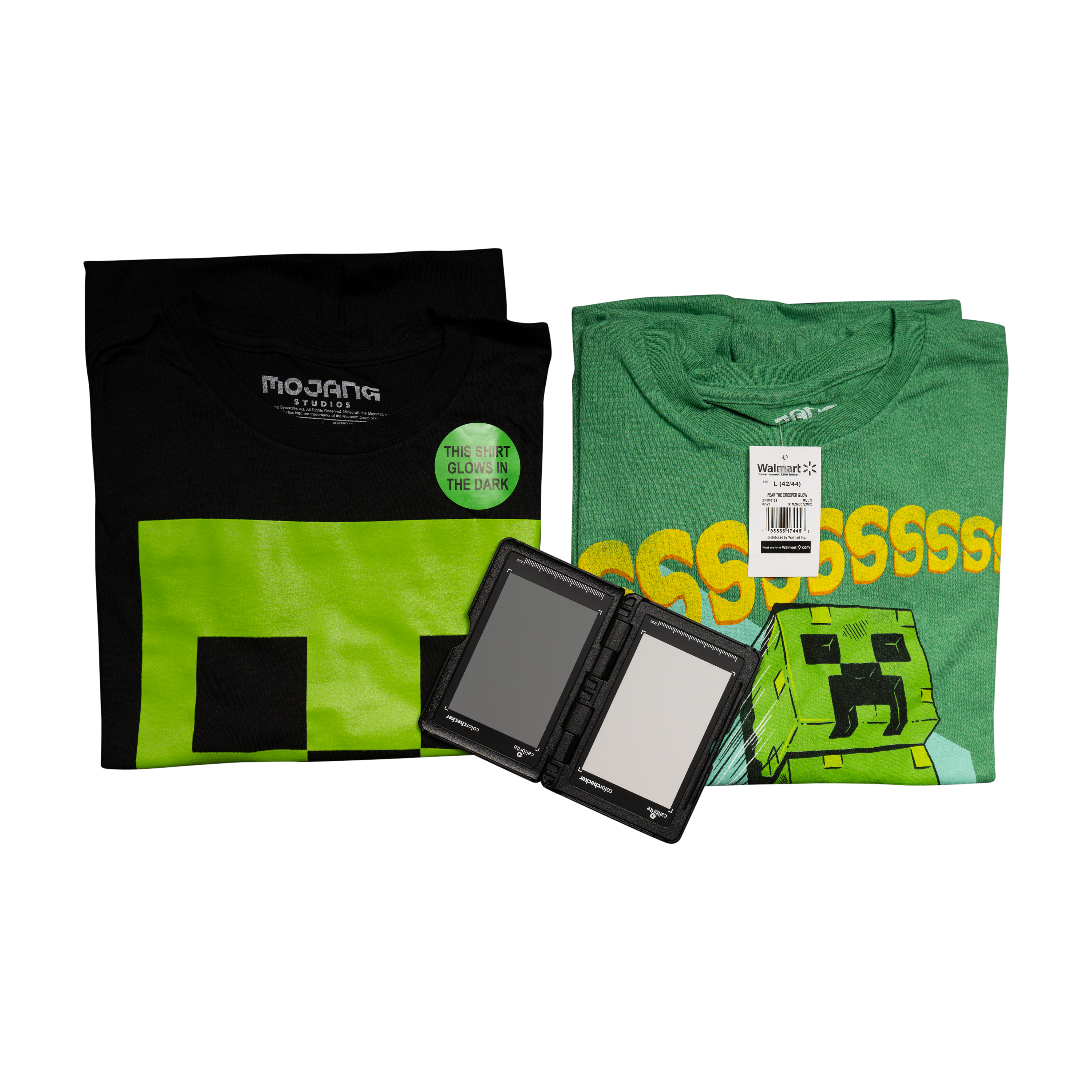 Men's Minecraft Fear the Creeper Glow in Dark 2 Piece Set T-shirt