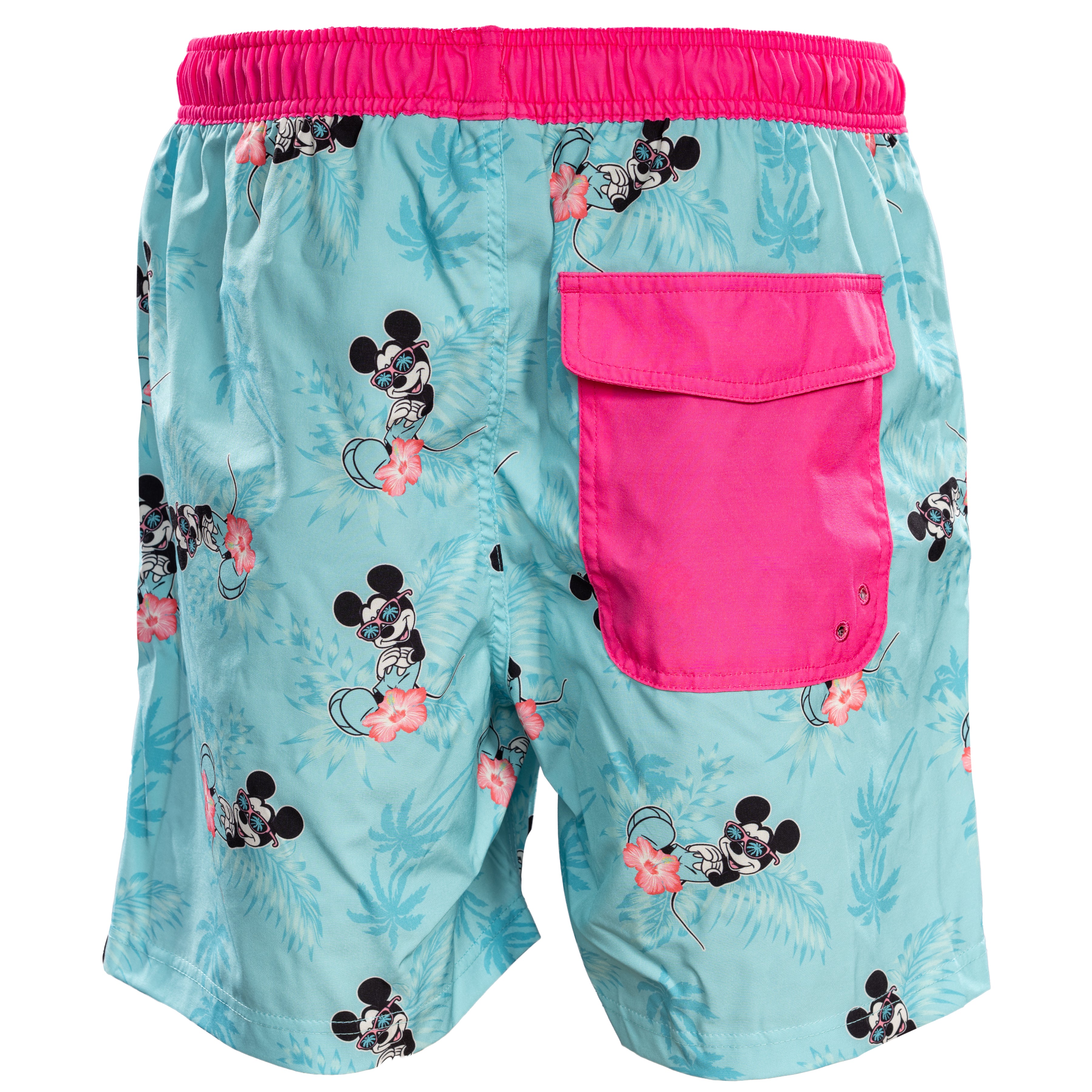 Mickey Mouse Swim Shorts Hot Palms Turquoise