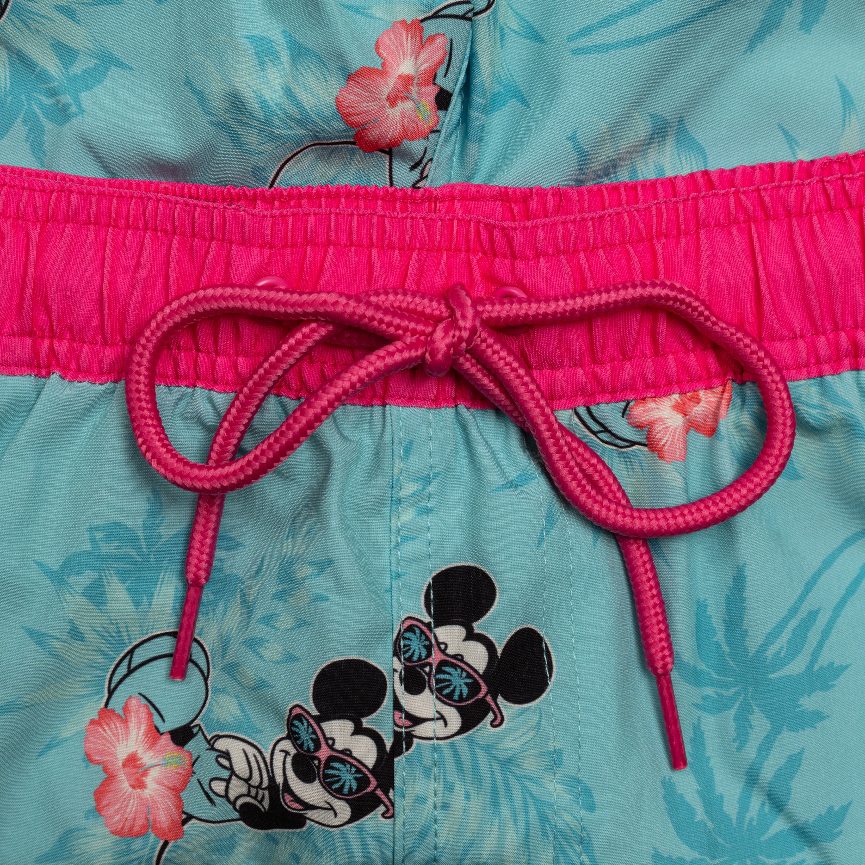 Mickey Mouse Swim Shorts Hot Palms Turquoise