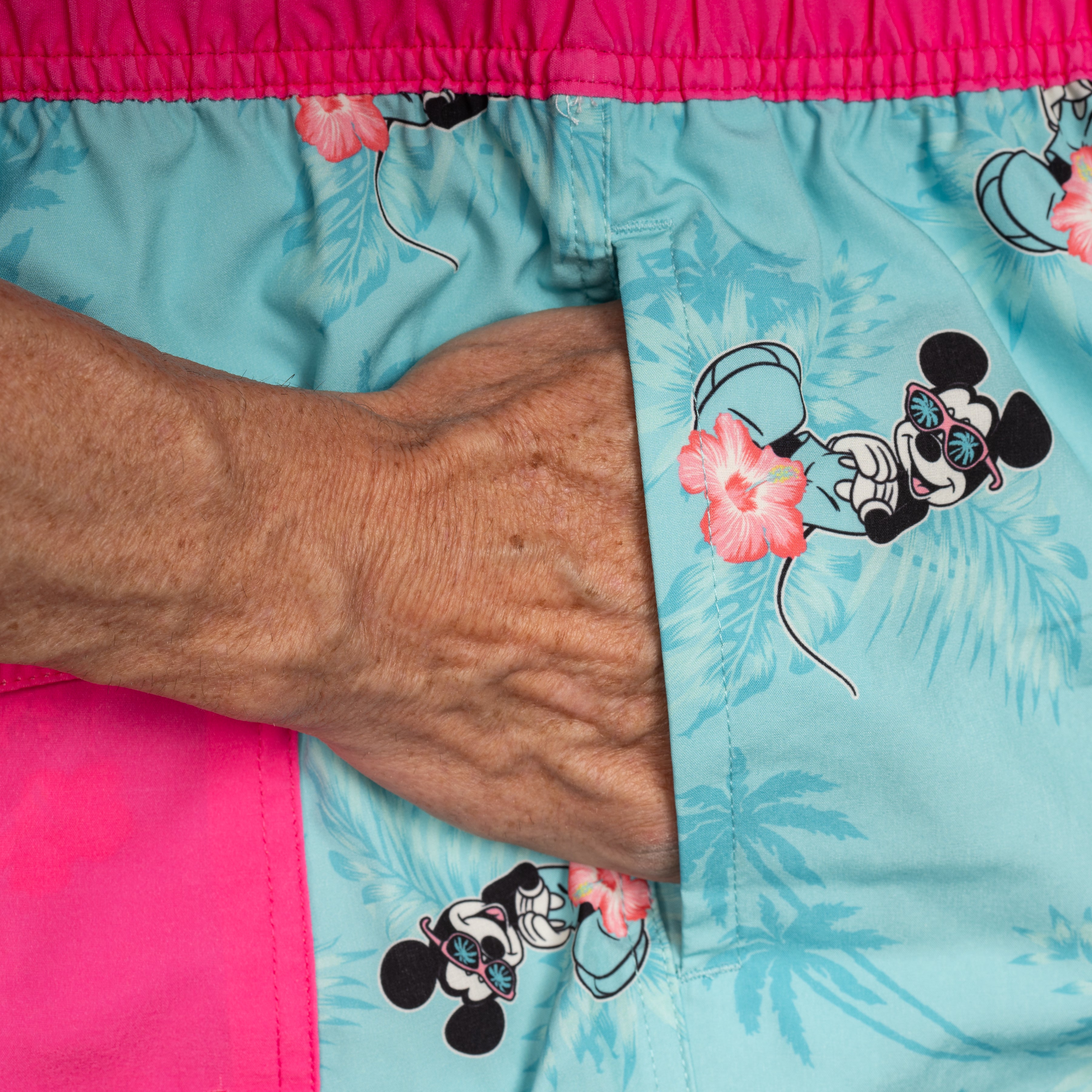 Mickey Mouse Swim Shorts Hot Palms Turquoise