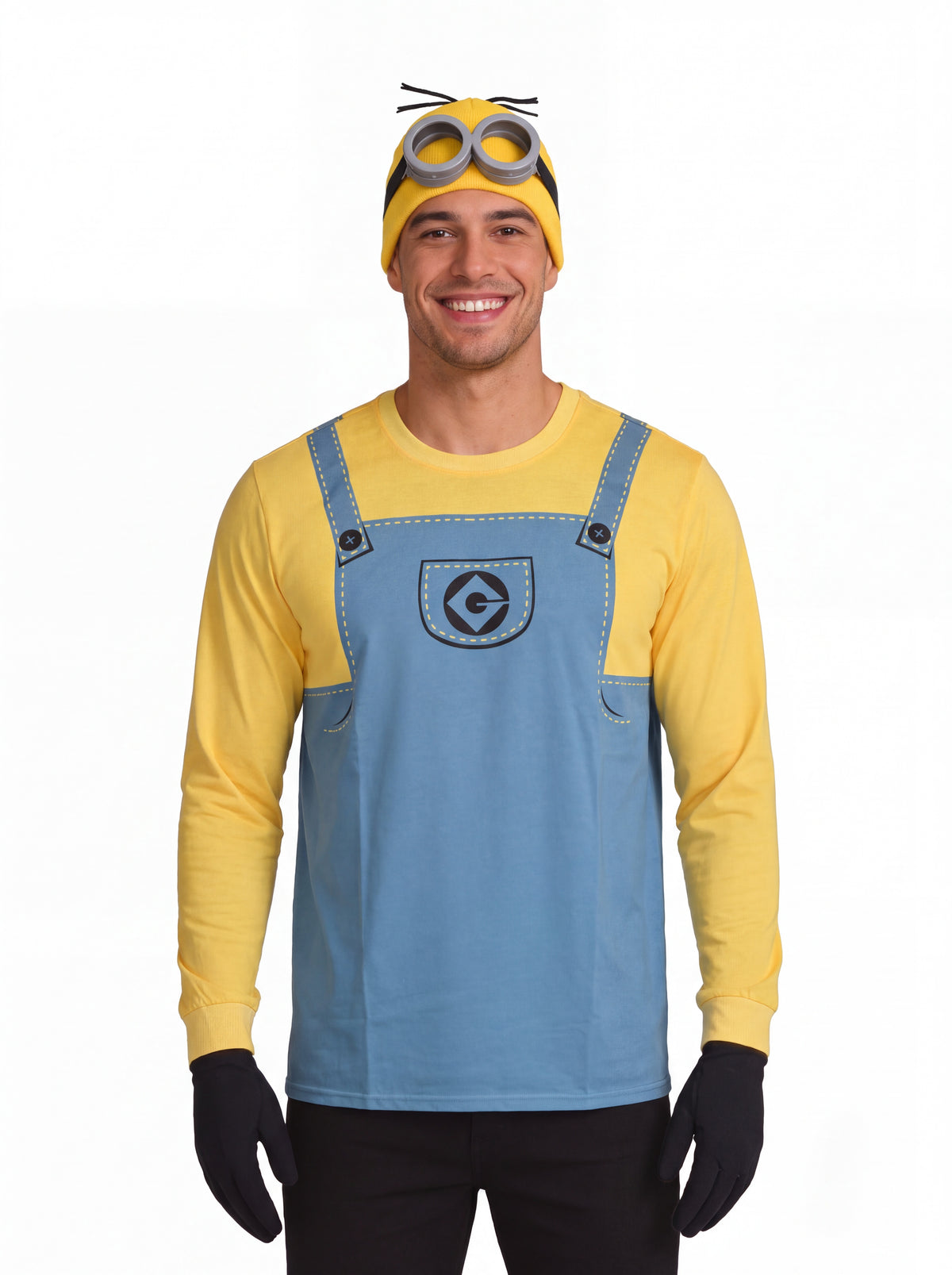 Minions Adult Unisex Halloween Cosplay Costume Shirt & Accessory Set