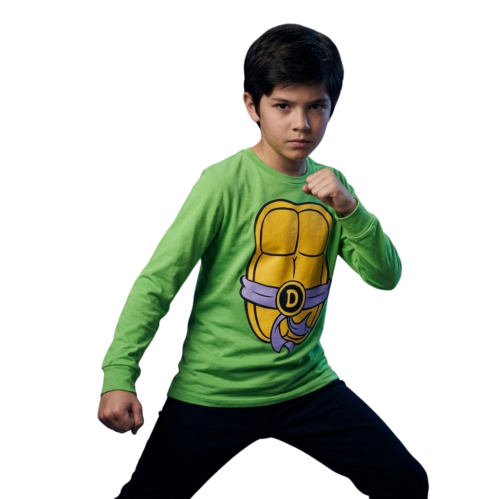 TMNT Donatello Halloween Cosplay Costume Youth Long Sleeve T-Shirt