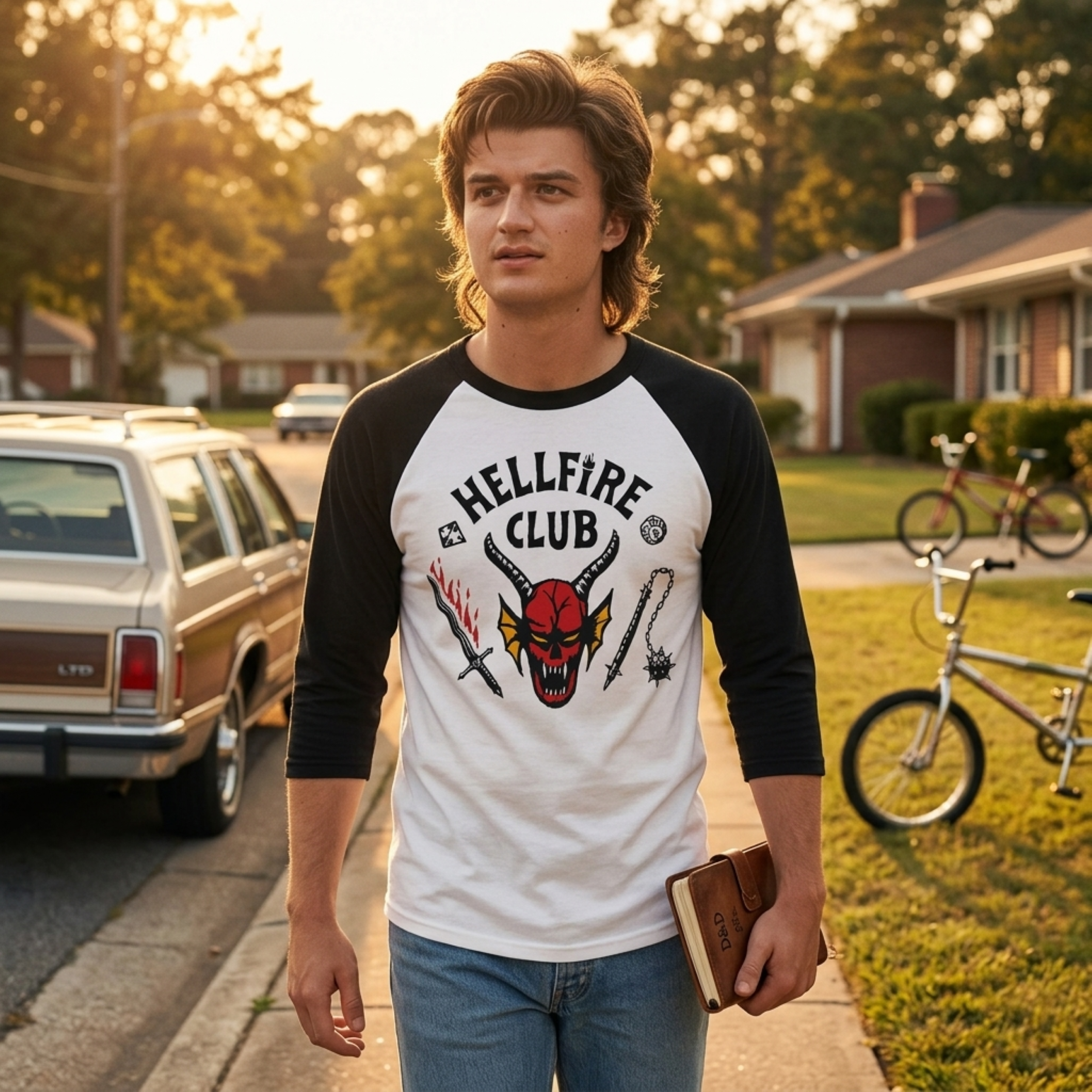 Stranger Things Hellfire Club Replica TV Series Adult Unisex Halloween Cosplay Costume T-Shirt