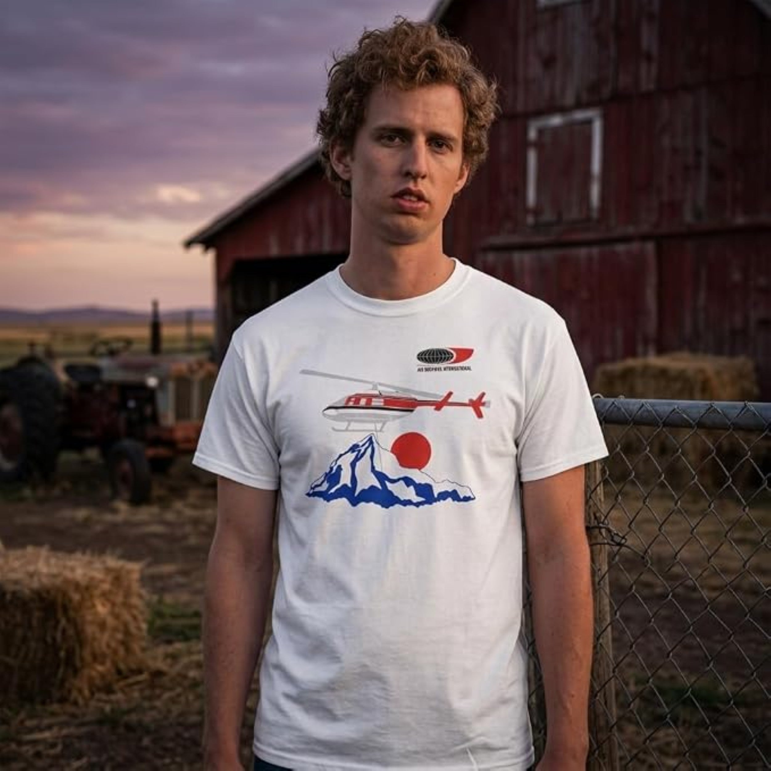 Napoleon Dynamite Air Services International Retro 1990s Adult Unisex Replica Halloween Cosplay Costume T-Shirt