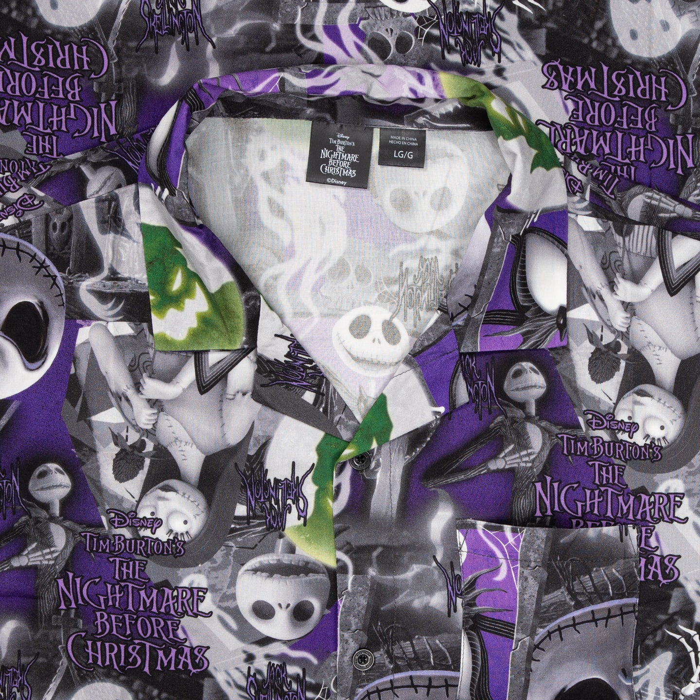 Nightmare Before Christmas Jack All Over Button Up Shirt