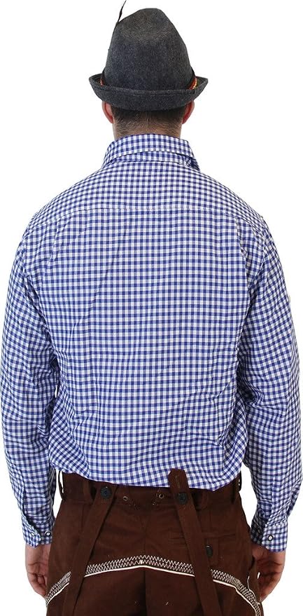 Oktoberfest German Bavarian Trachten Adult Unisex Costume Plaid Shirt (3 Colors)