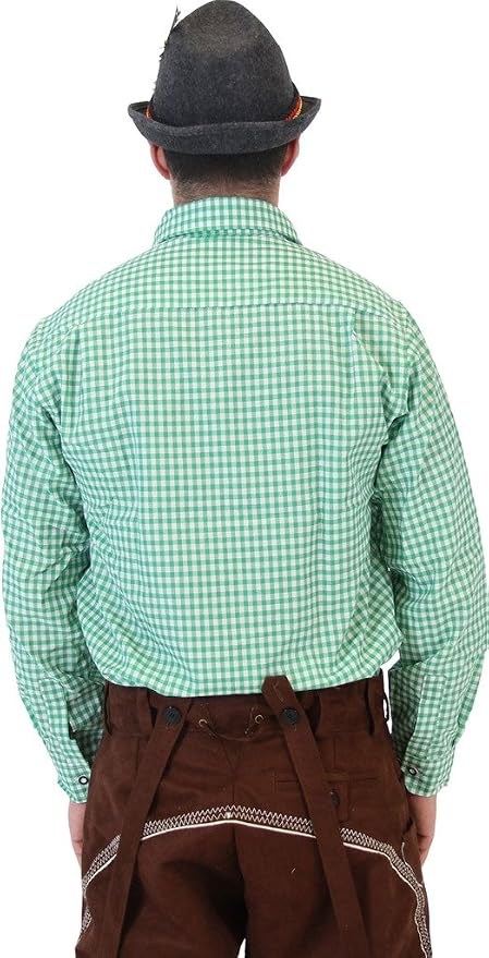 Oktoberfest German Bavarian Trachten Adult Unisex Costume Plaid Shirt (3 Colors)