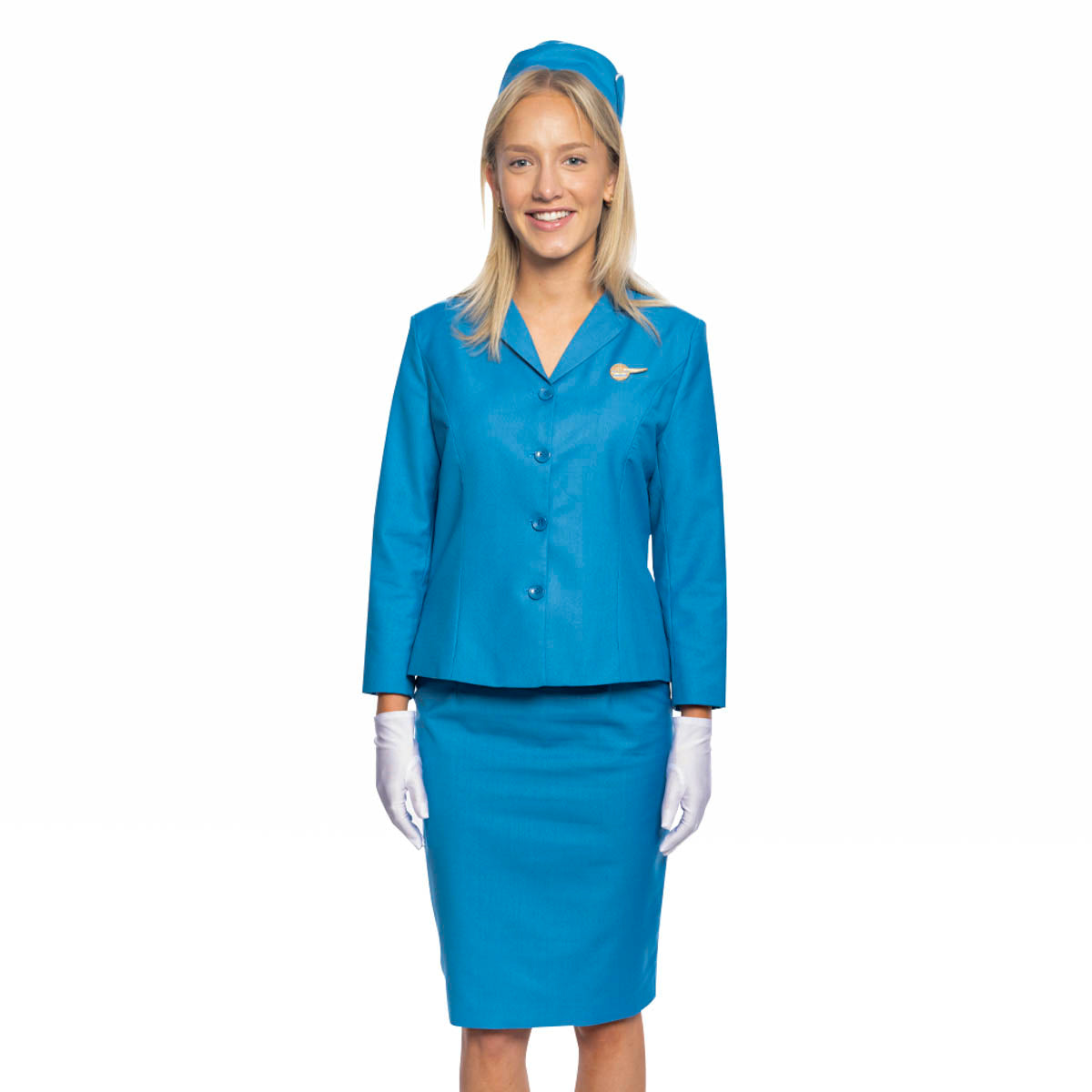 Pan Am Flight Attendants First Class Deluxe Complete Set Halloween Costume Cosplay Front Look