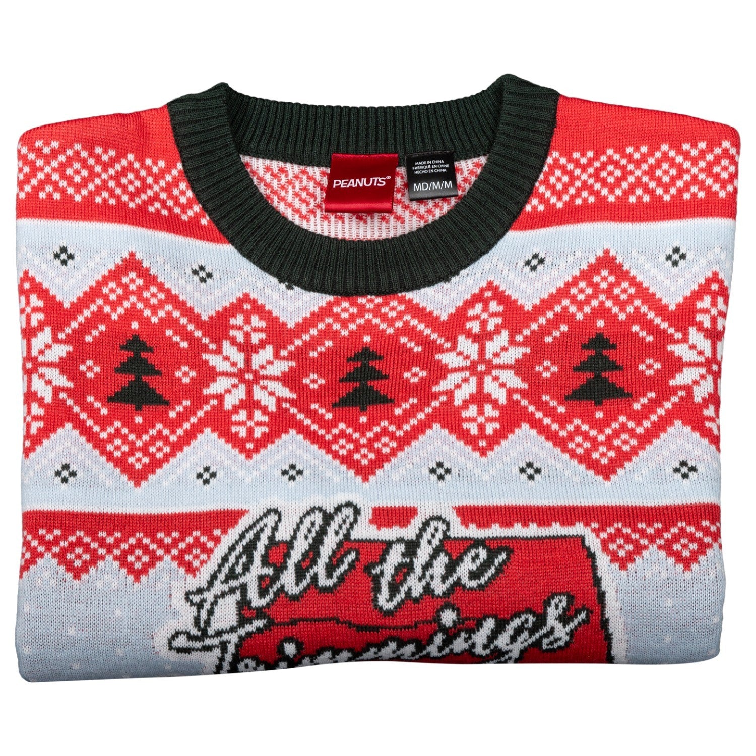 Peanuts House All the Trimmings Ugly Christmas Sweater