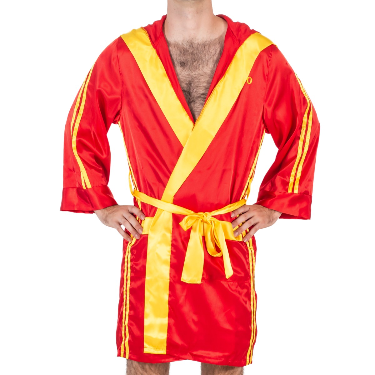 Red Ivan Drago Satin Robe and Short Set-rockyrobesetDRAGO-15