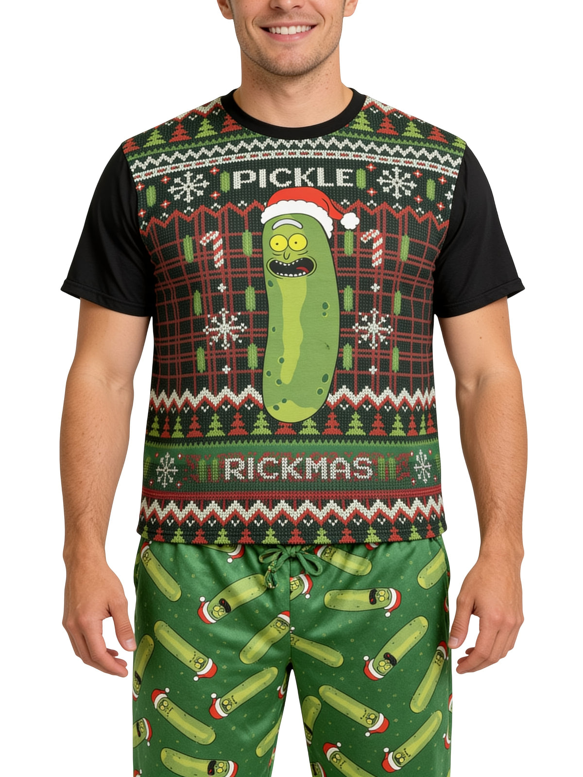 Rick and Morty Pickle Rickmas PJ Set