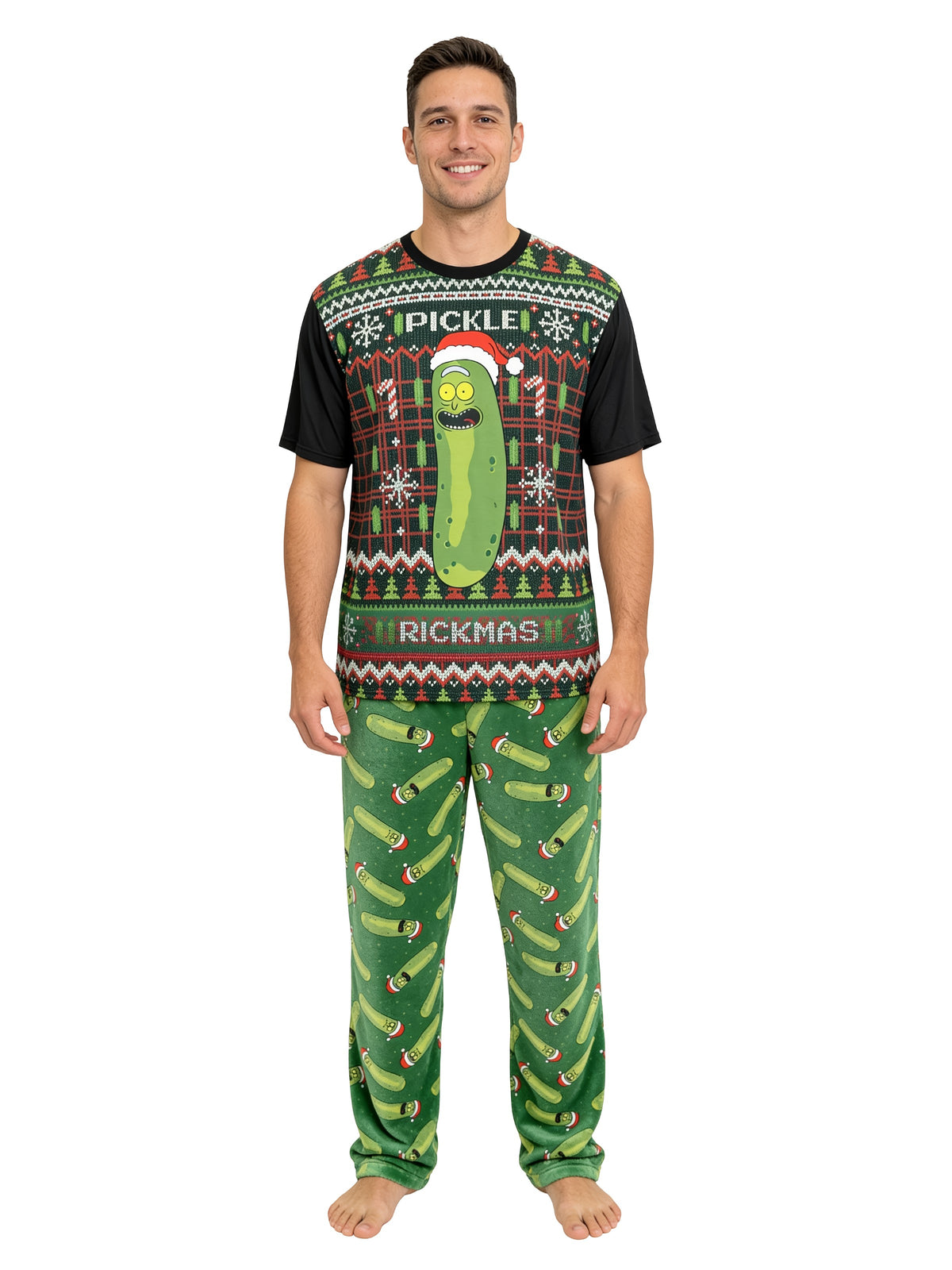 Rick and Morty Pickle Rickmas PJ Set