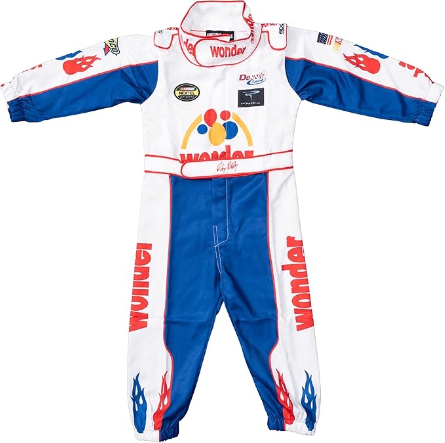 Ricky Bobby Movie Kids Toddler Halloween Costume Cosplay Jumpsuit & Hat