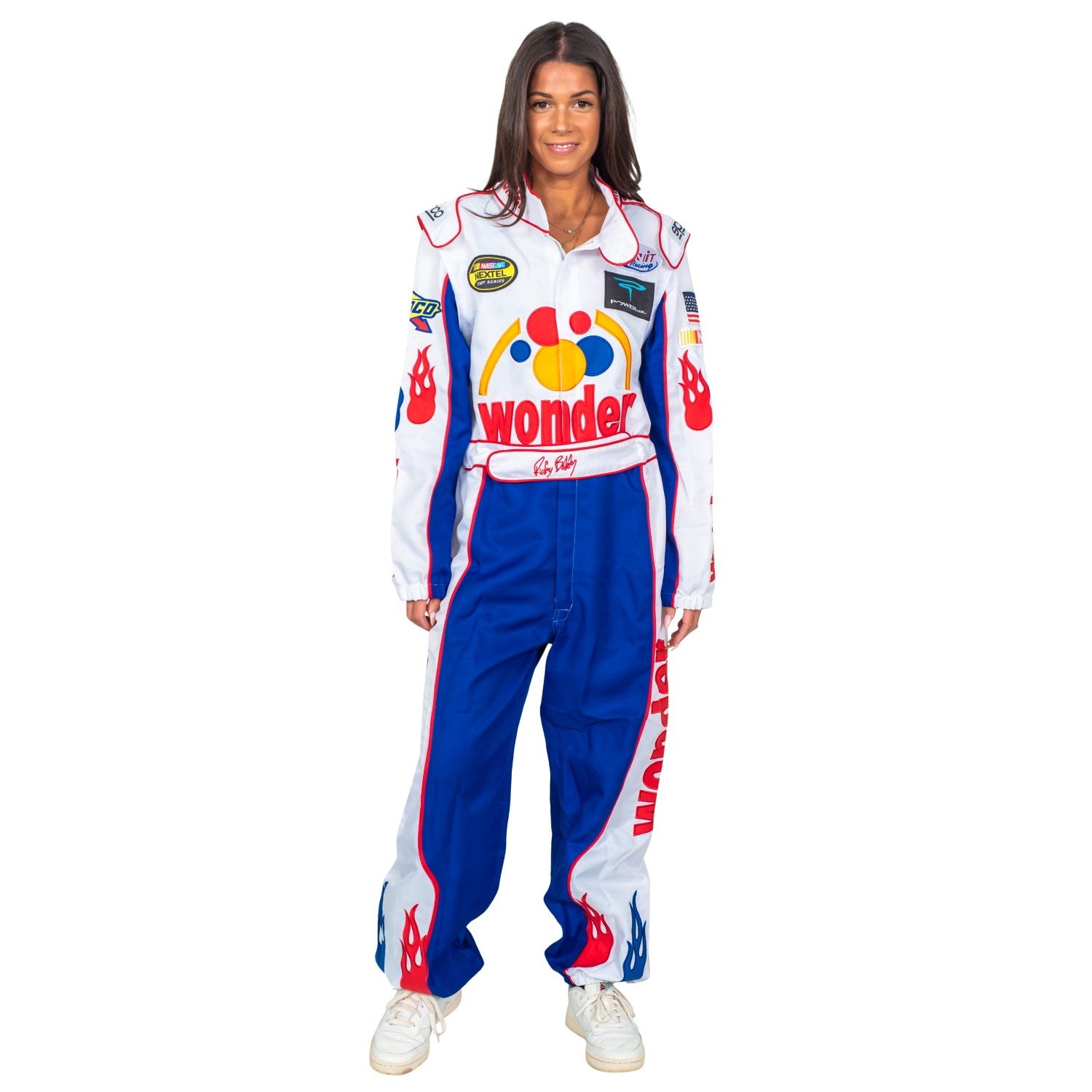 Ricky Bobby Driver Deluxe Jumpsuit and Hat Halloween Costume Cosplay
