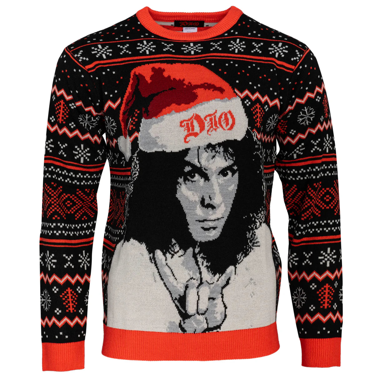Ronnie James Dio "Rock The Halls" Adult Unisex Ugly Christmas Sweater
