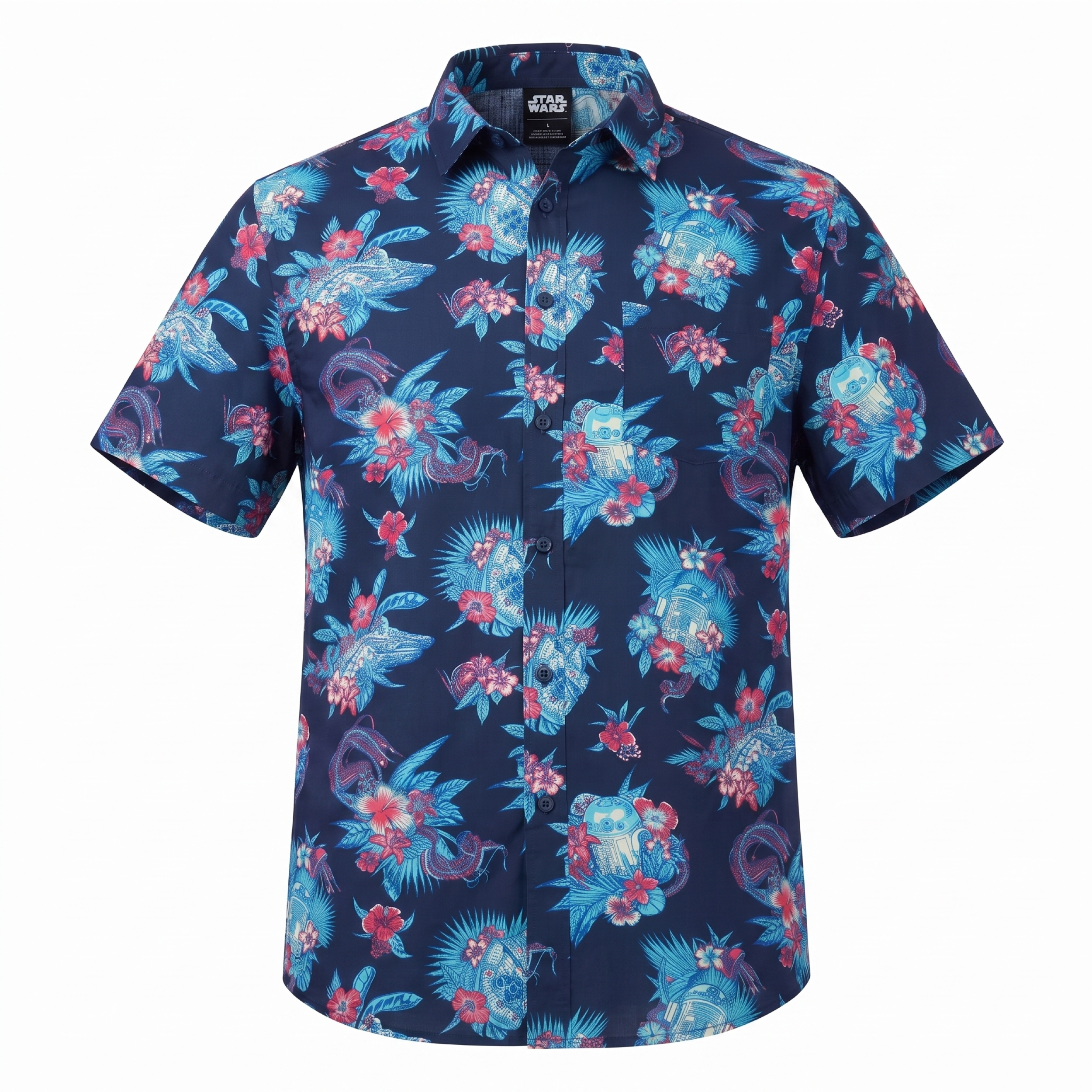 Star Wars Floral Button Up Adult Unisex Gift Idea Shirt