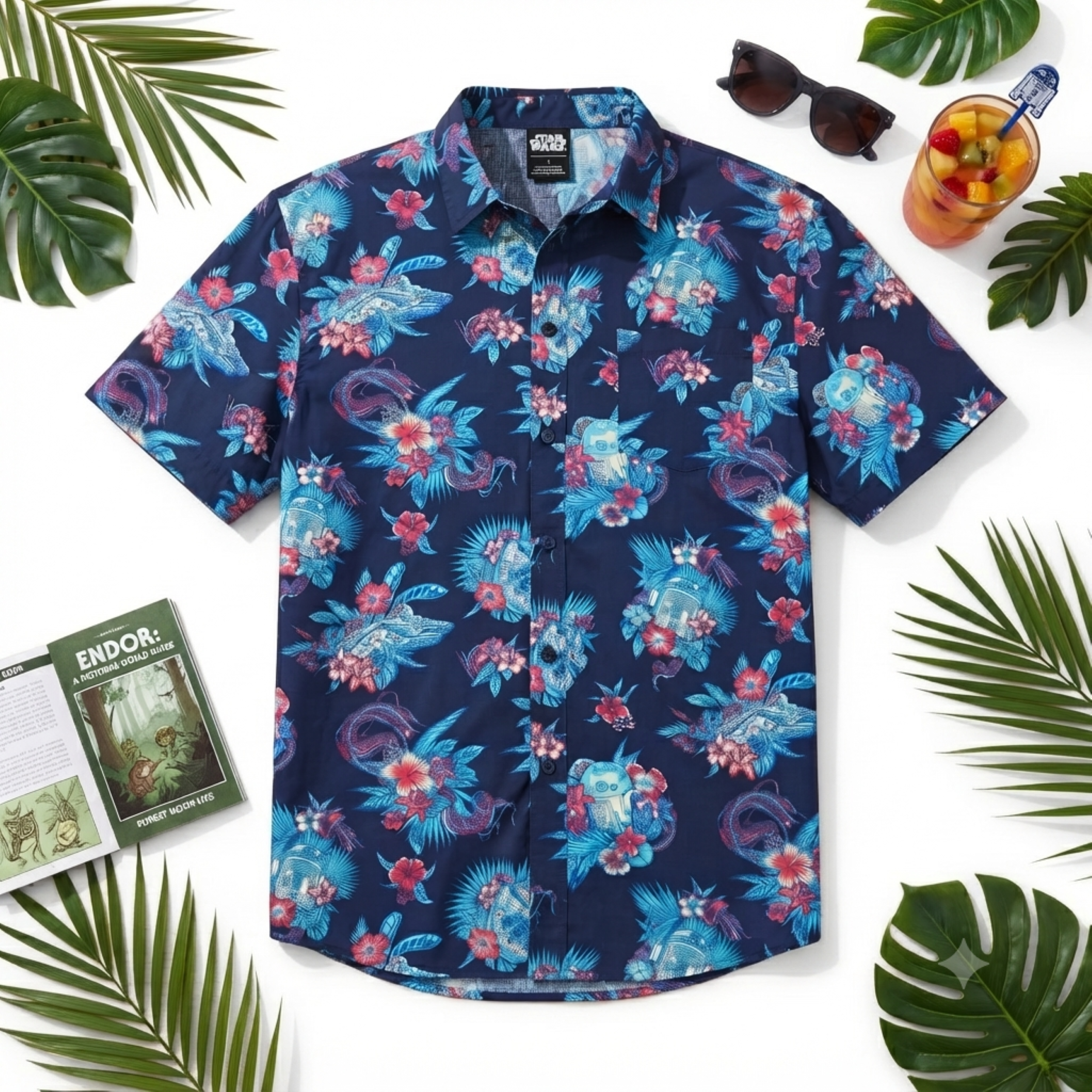 Star Wars Floral Button Up Adult Unisex Gift Idea Shirt