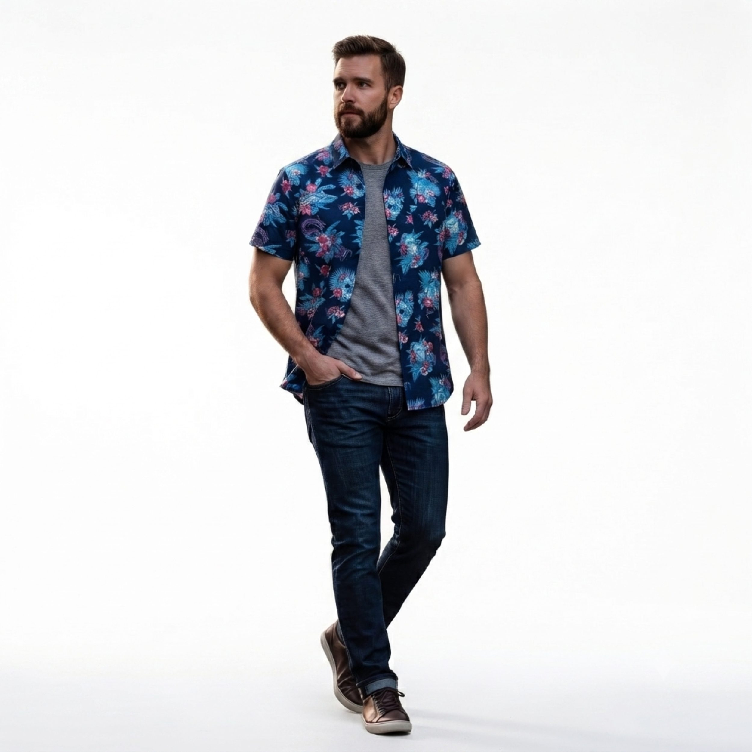 Star Wars Floral Button Up Adult Unisex Gift Idea Shirt