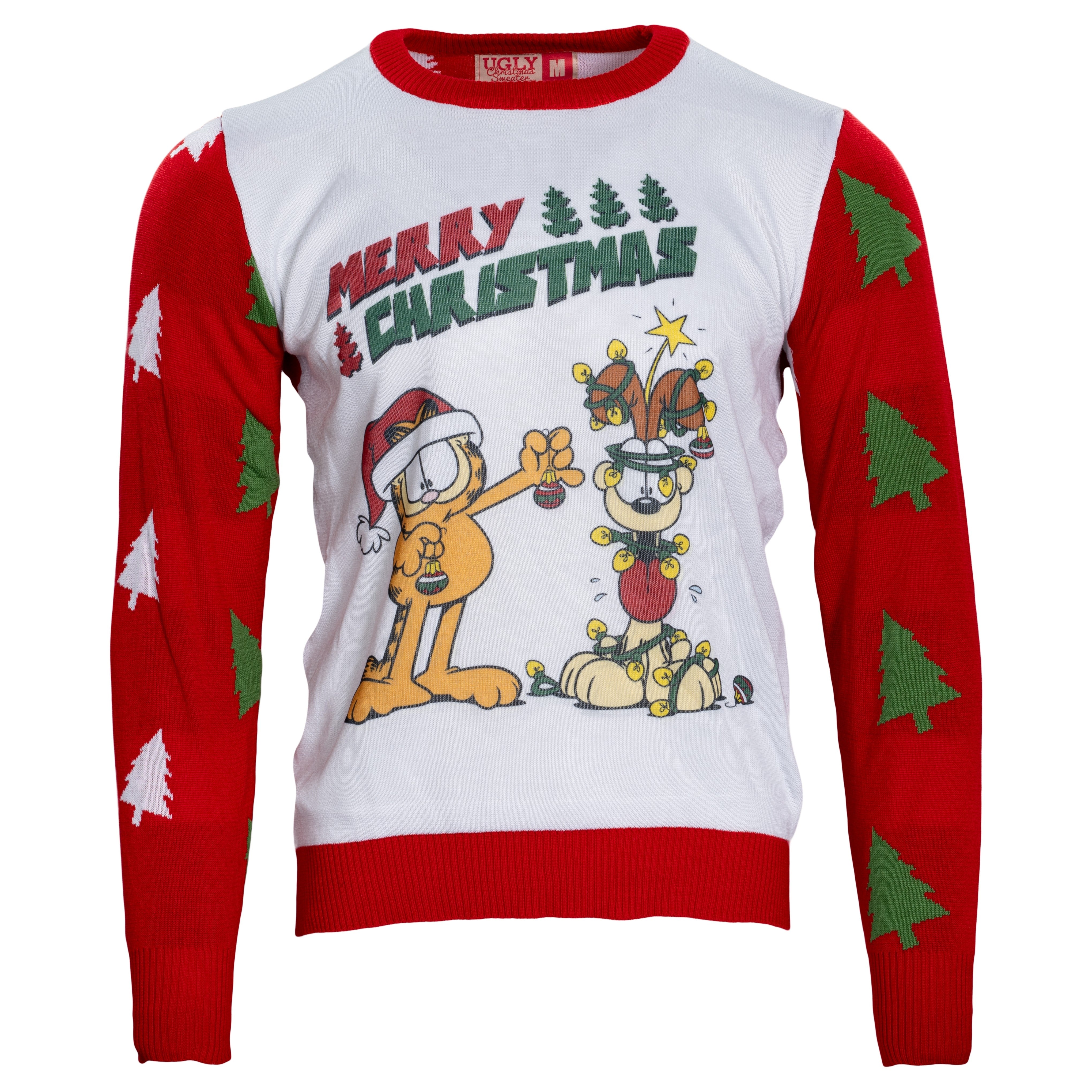 Merry Christmas Garfield Odie Xmas Tree Sweater