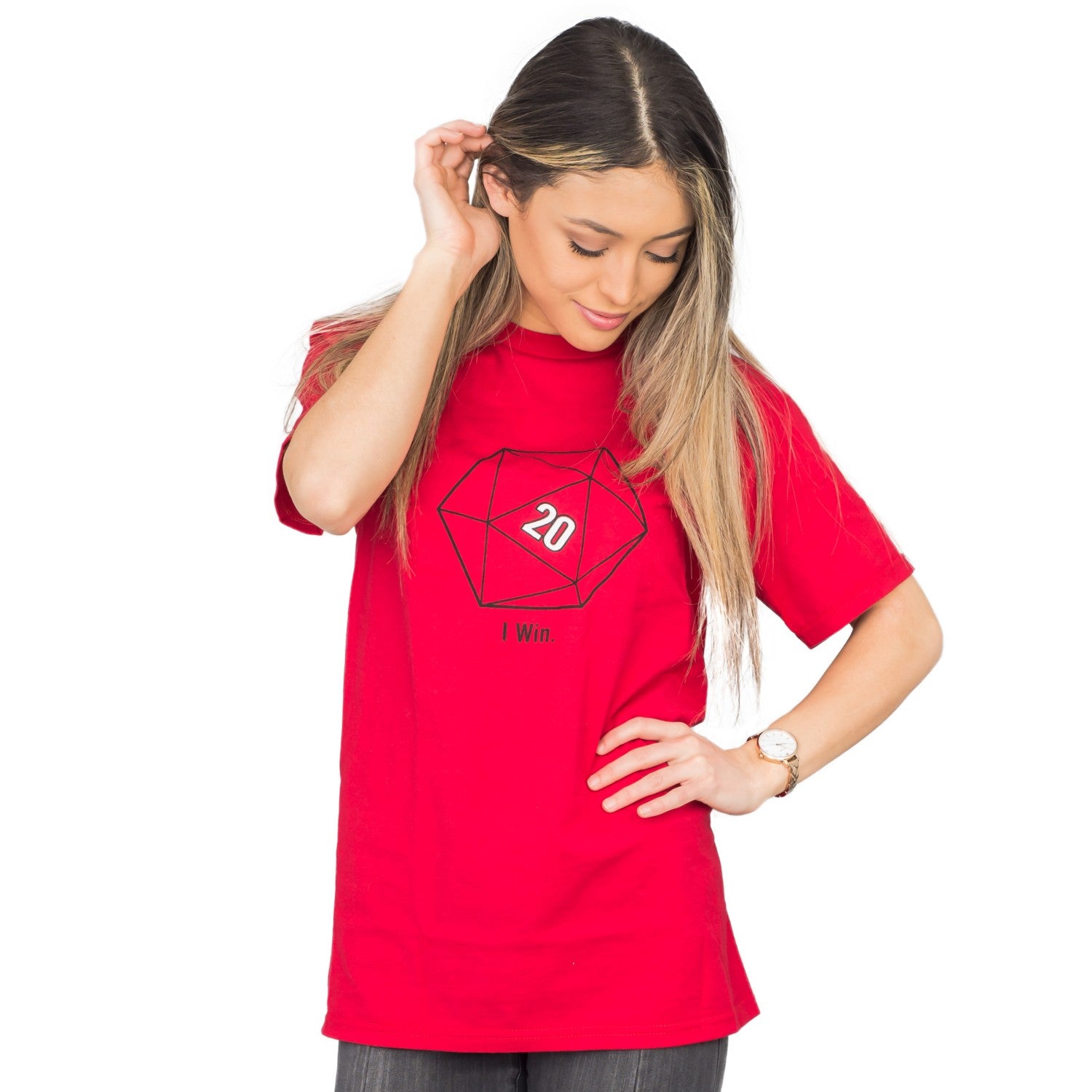 Sheldon Cooper 20 Sided Dice D20 Adult Red T-shirt