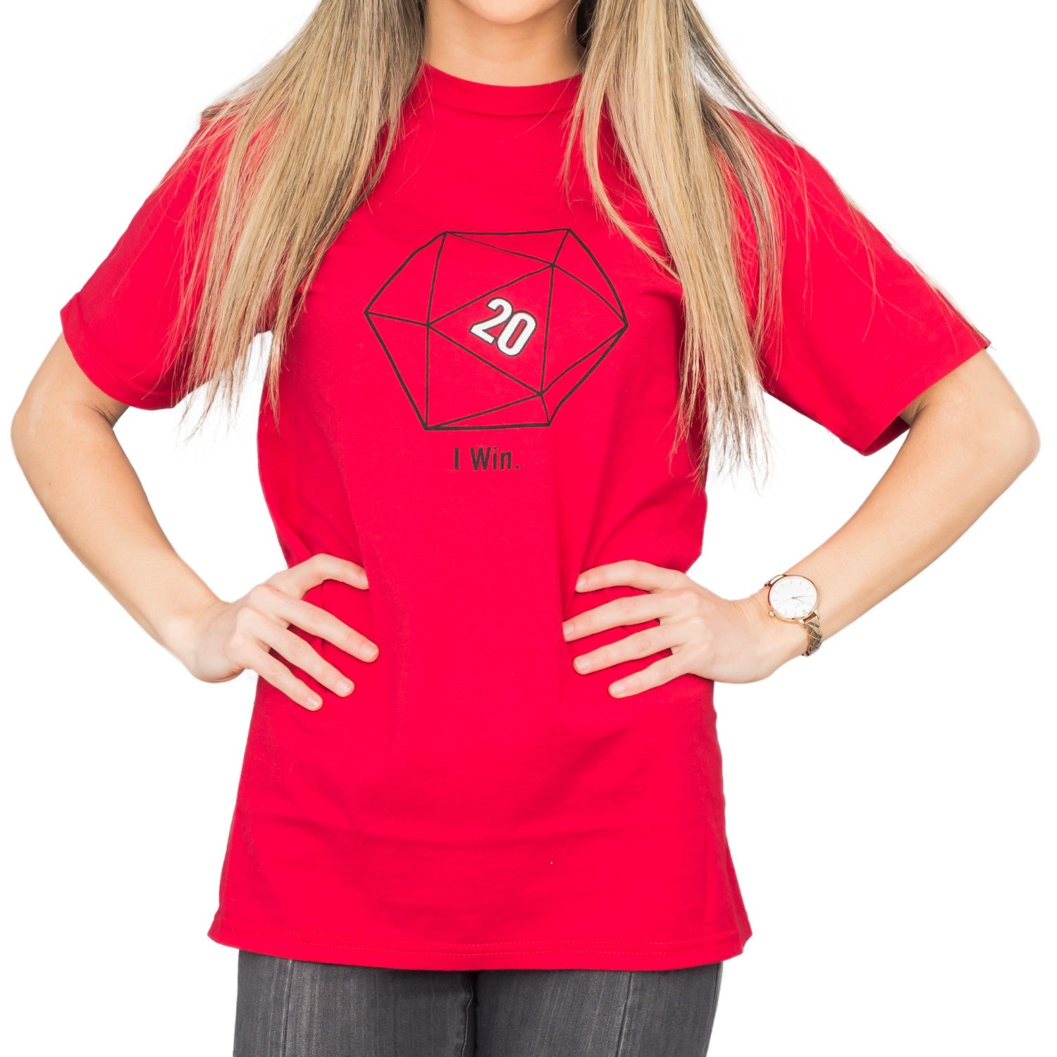 The Big Bang Theory Sheldon Cooper 20 Sided Dice D20 Adult Red T