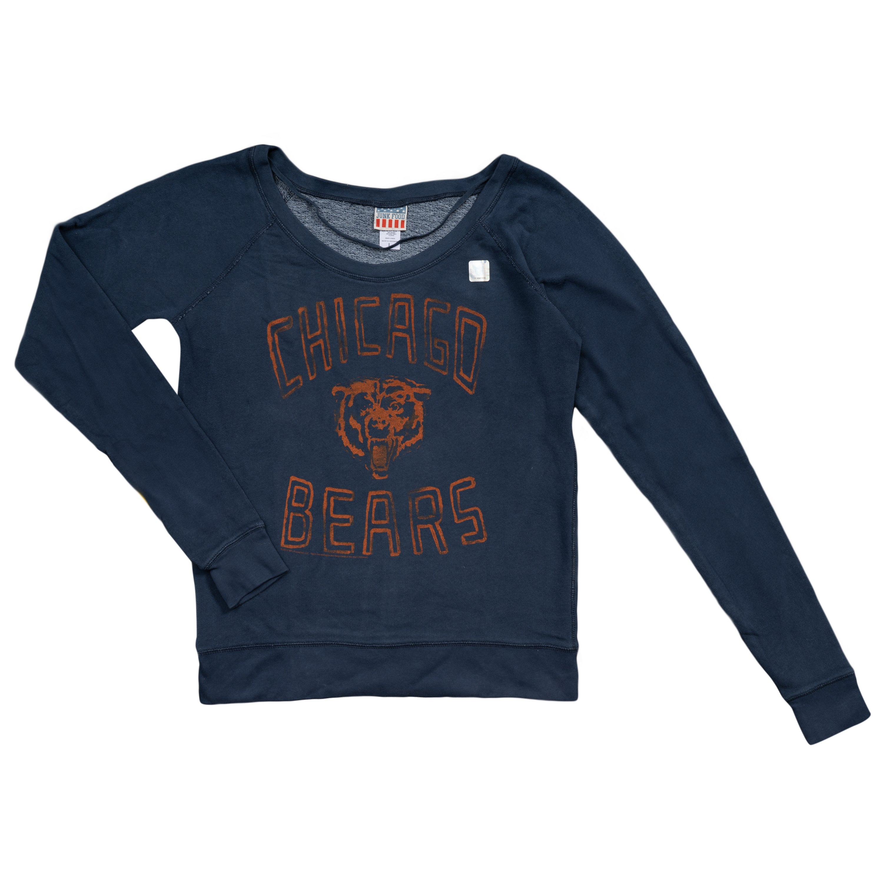 Junk Food Chicago Bears Ladies Classic Off-The-Shoulder Sweatshirt