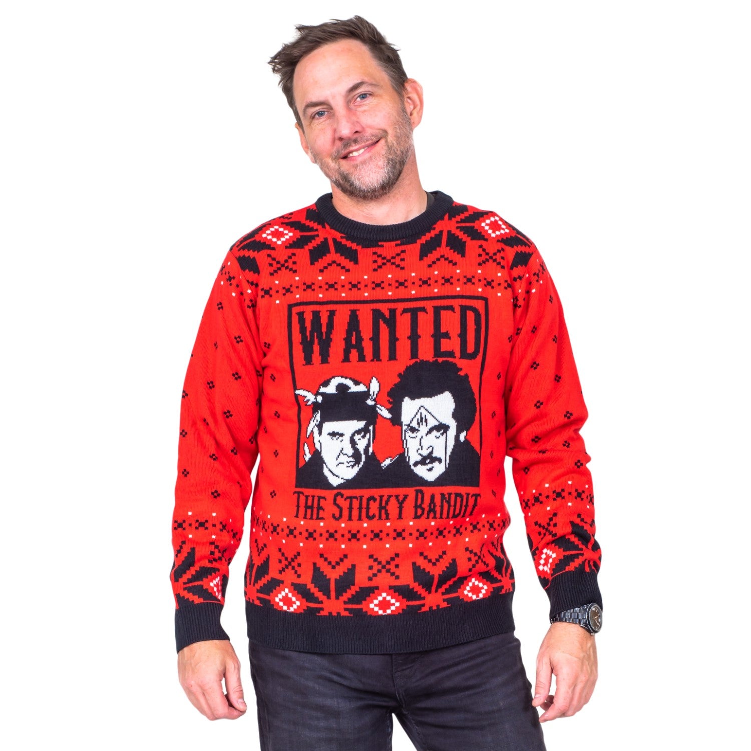 Funniest Xmas Movie Ever Wanted Bad Guys Unisex Ugly Christmas Sweater