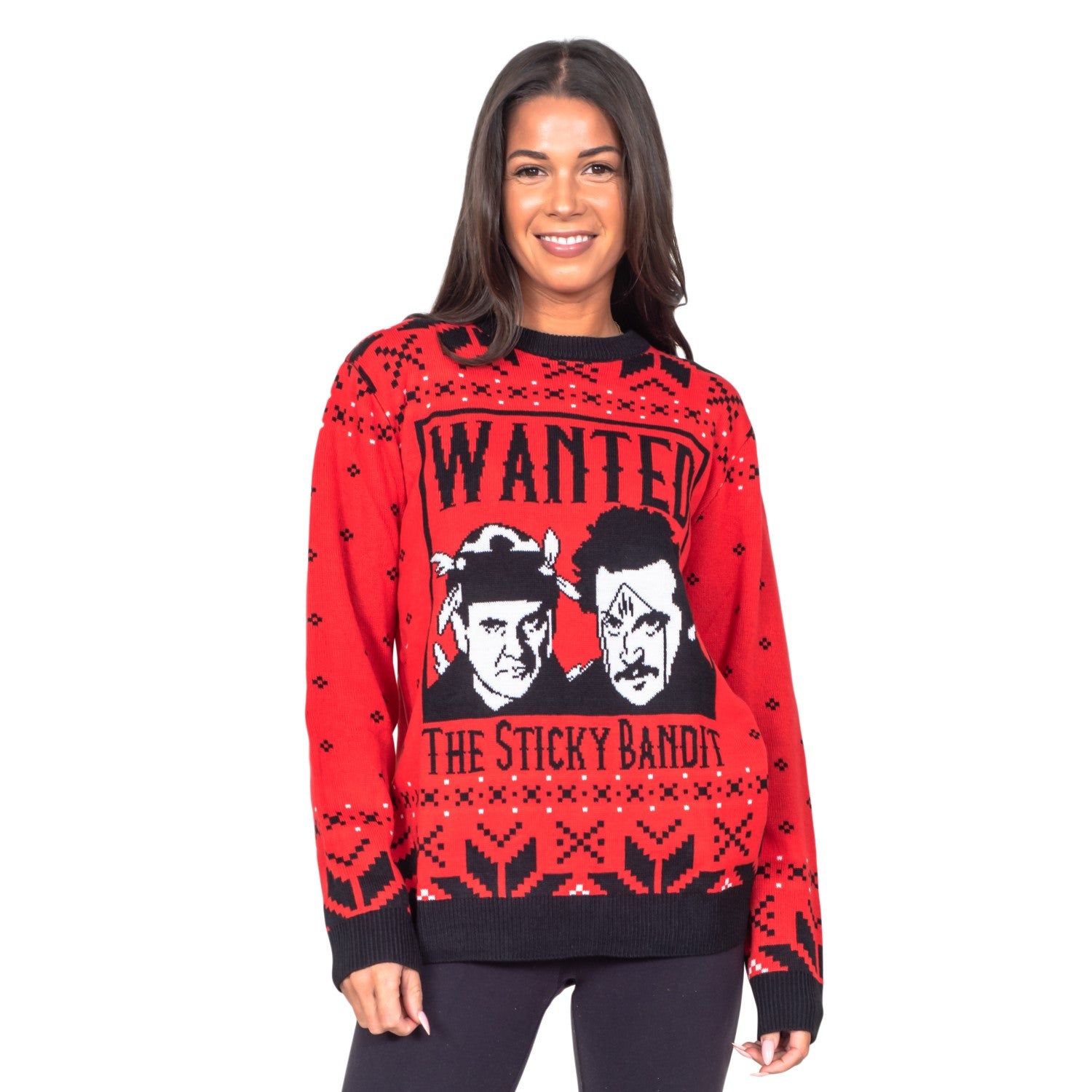 Funniest Xmas Movie Ever Wanted Bad Guys Unisex Ugly Christmas Sweater