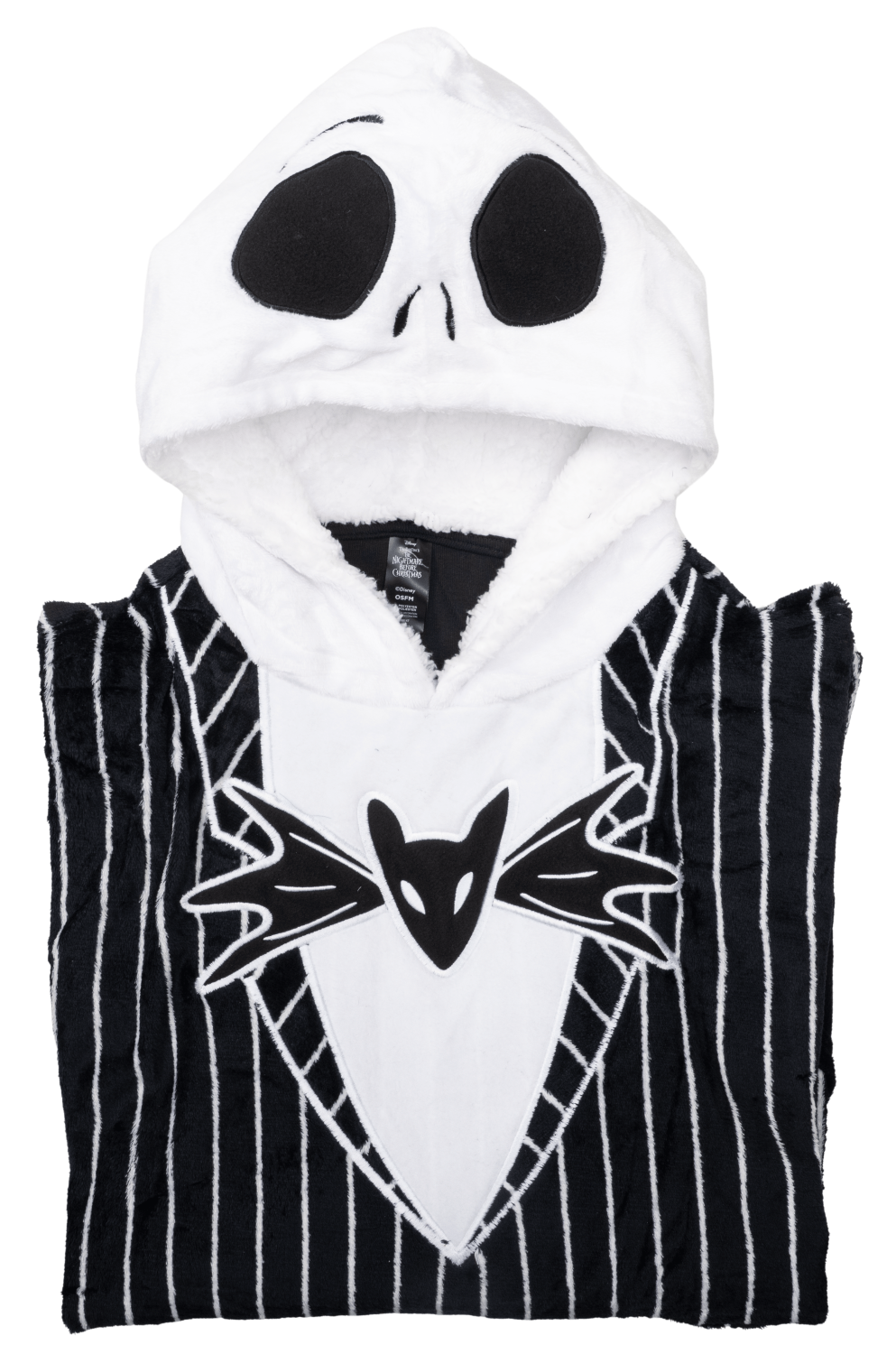 Adult Unisex One Size Nightmare Christmas Jack Big Face Oversized Blanket Hoodie Sleep Poncho