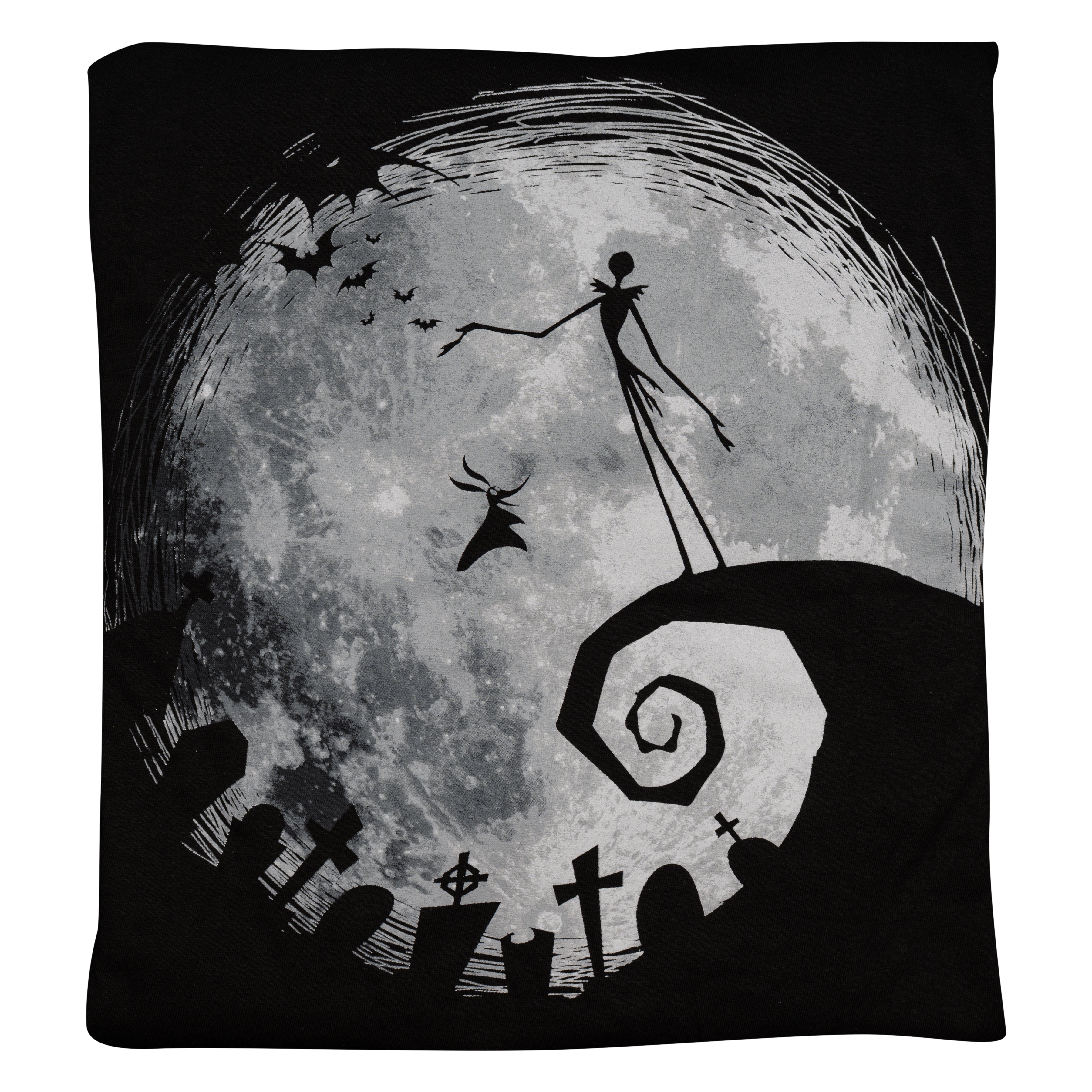 The Nightmare Before Christmas Moon Long Sleeve Adult Unisex Shirt Black