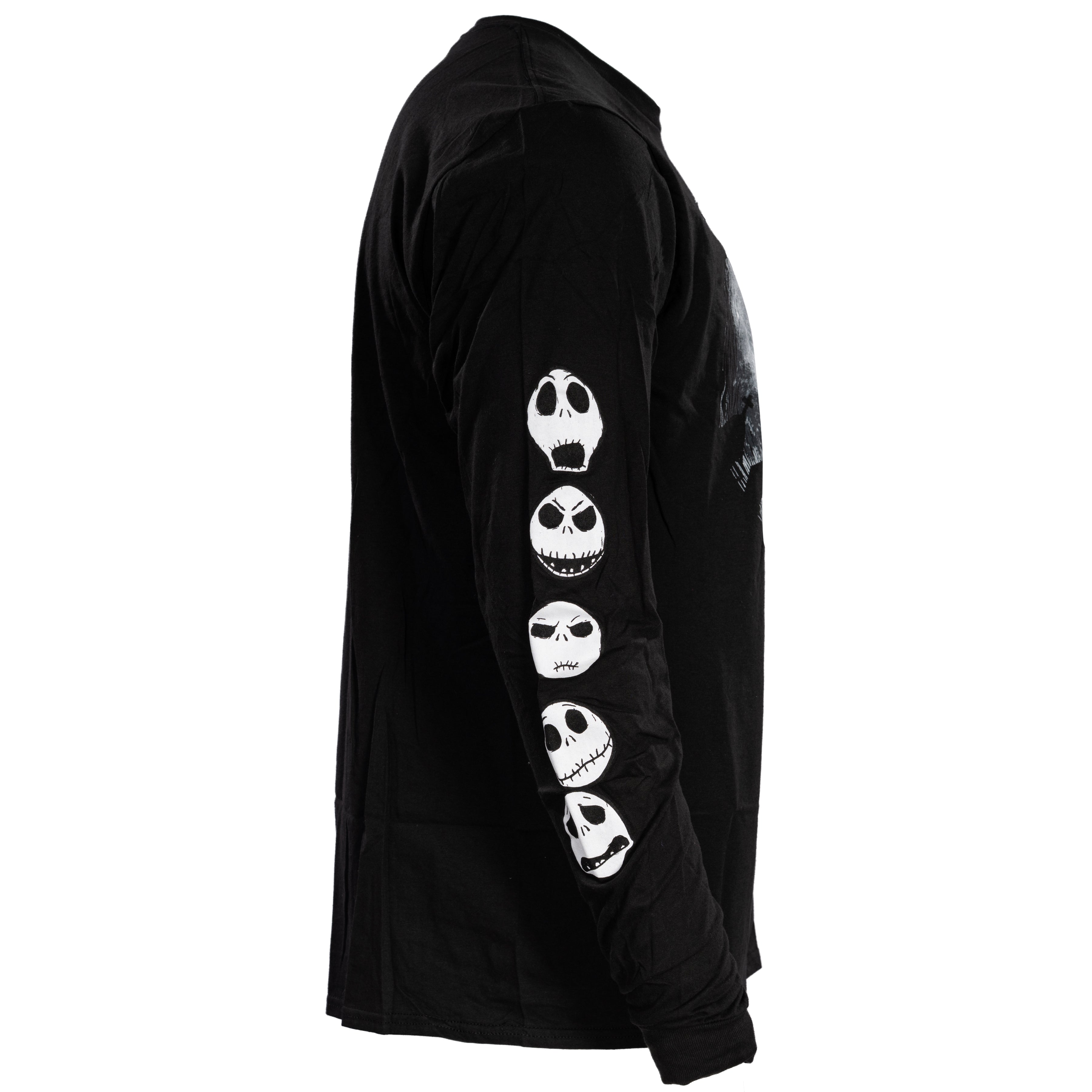 The Nightmare Before Christmas Moon Long Sleeve Adult Unisex Shirt Black