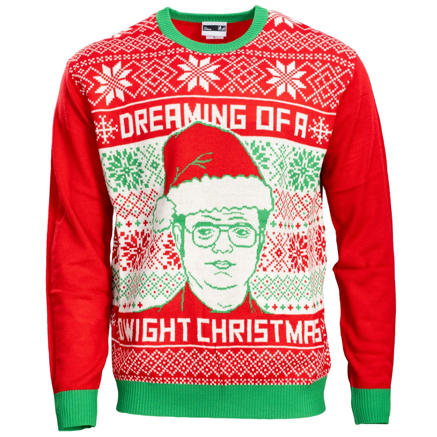 The Office Men's Ugly Christmas Sweater Dreaming of A Dwight Christmas