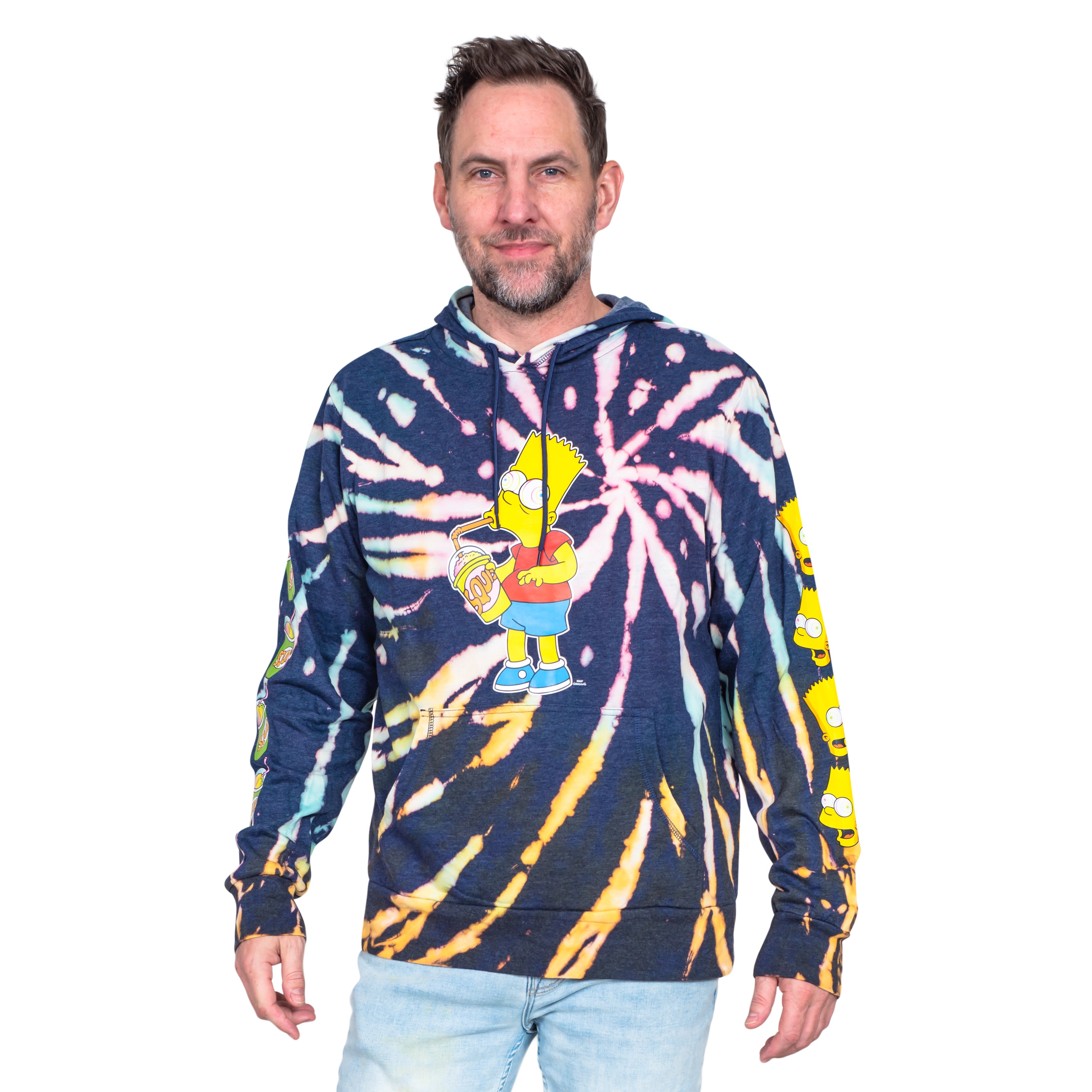 The Simpsons Bart Squishee Drink Pull Over Hoodie Sweatshirt