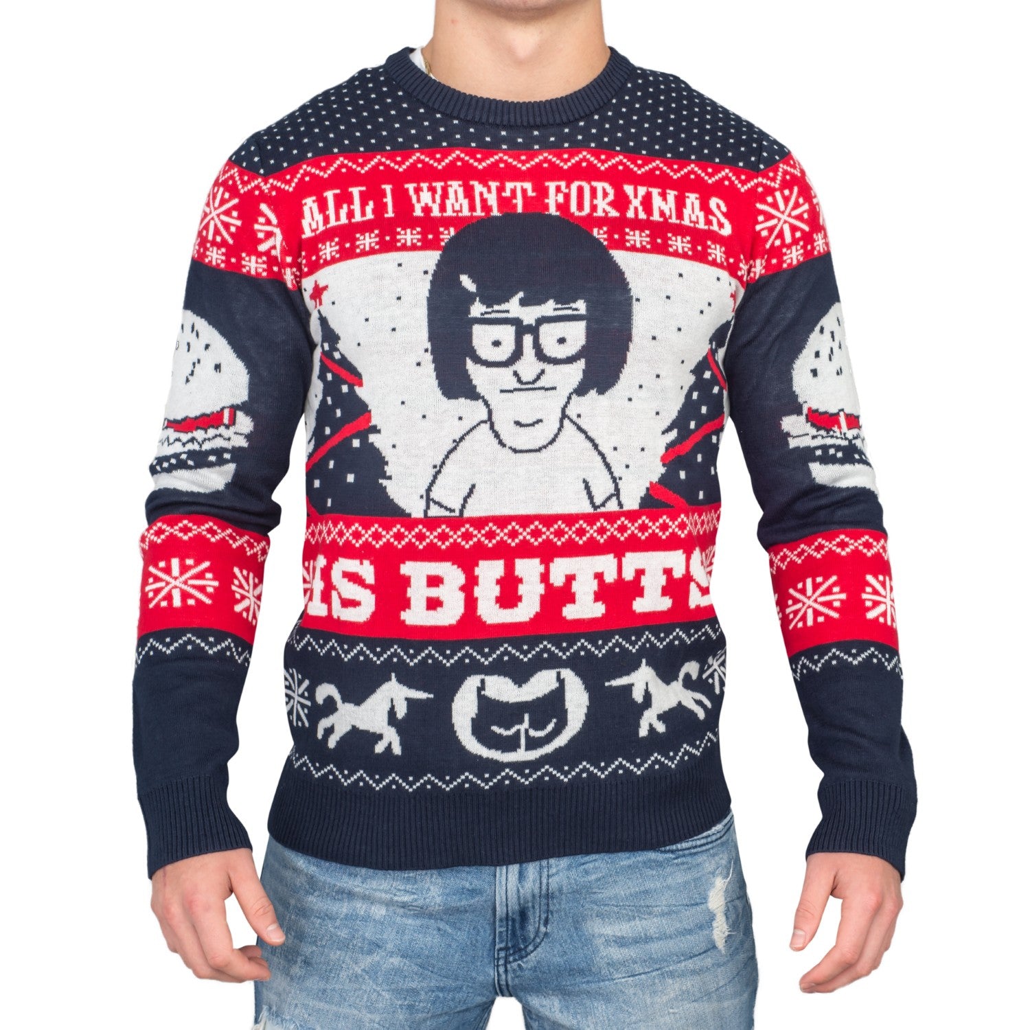 Tina All I Want for Xmas...Bob's Burgers Funny Christmas Sweater