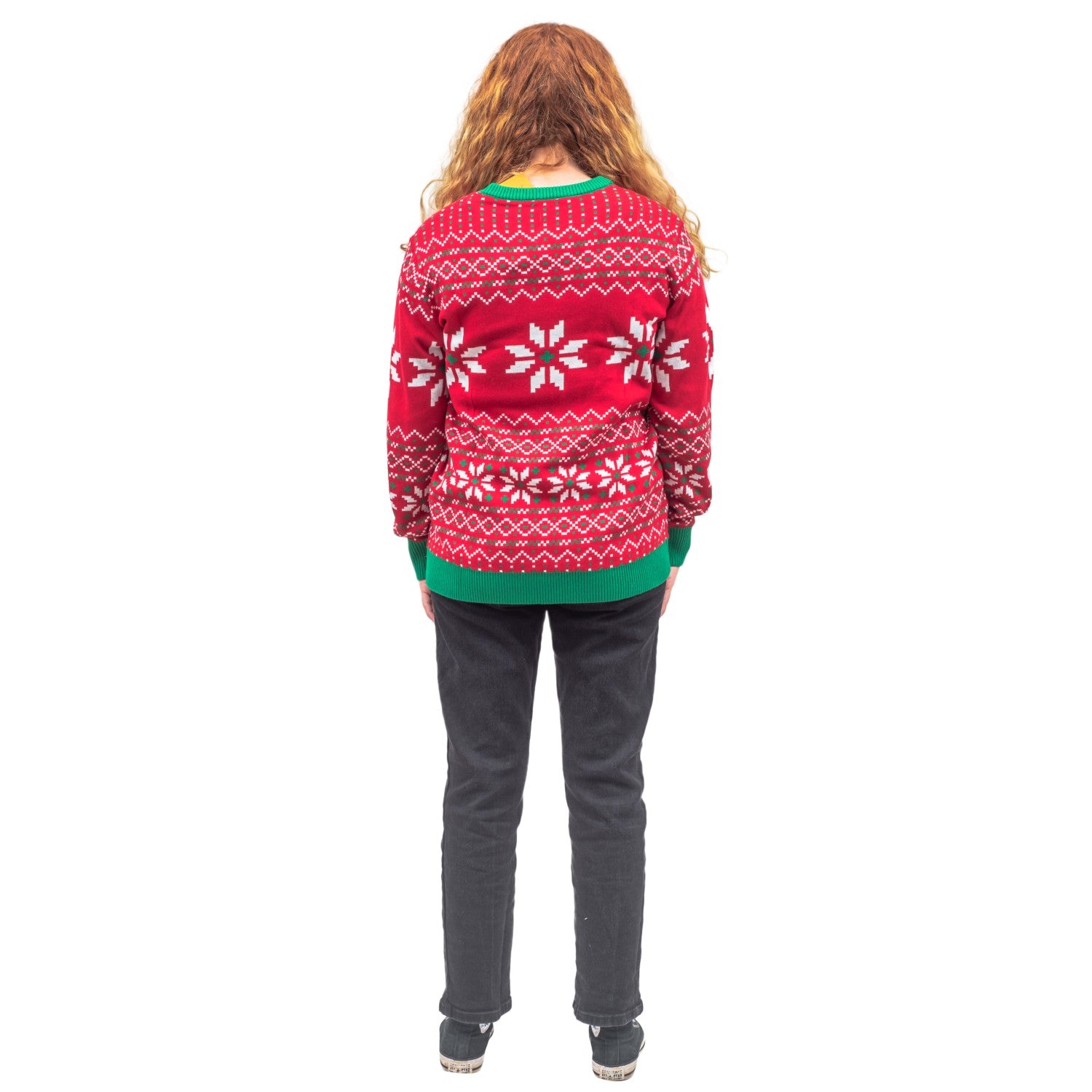 Todd and Margo Why is The Carpet Wet I Don’t Know Knitted Ugly Christmas Sweater