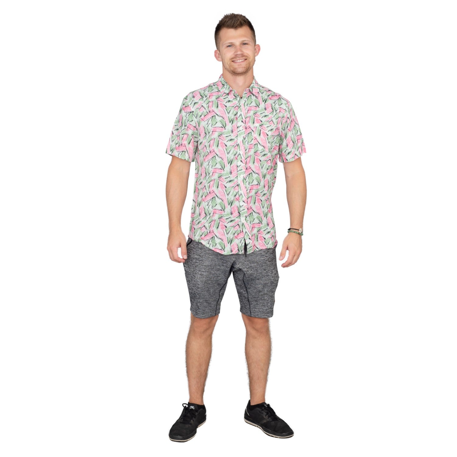 Adult Halloween Tropical Hopper Costume Cosplay Hawaiian Button Down Shirt