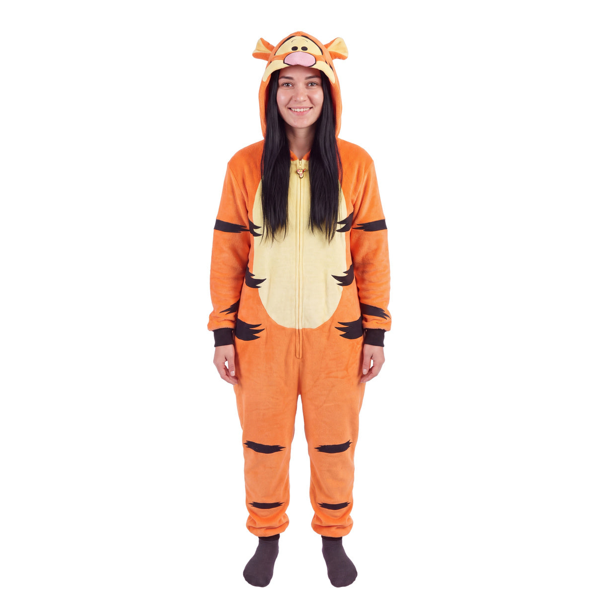 Tigger Pooh Adult Unisex Halloween Cosplay Costume Unionsuit W/ Pockets